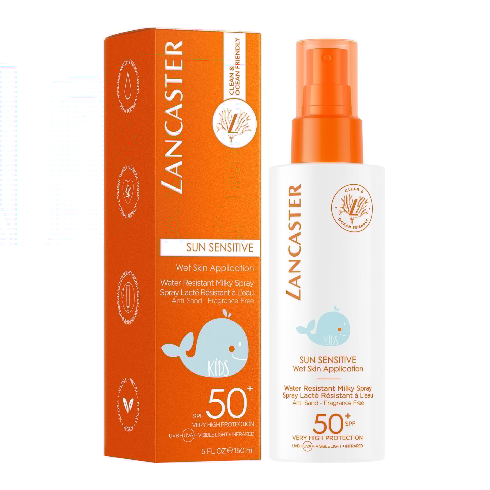 Sun Sensitive - Sonnenspray für Kinder mit LSF50+, für Gesicht & Körper LANCASTER