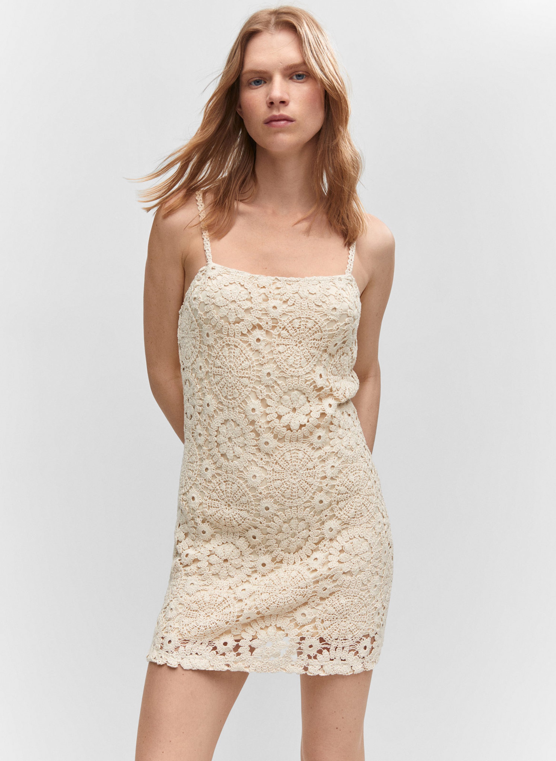 Mango crochet clearance dress