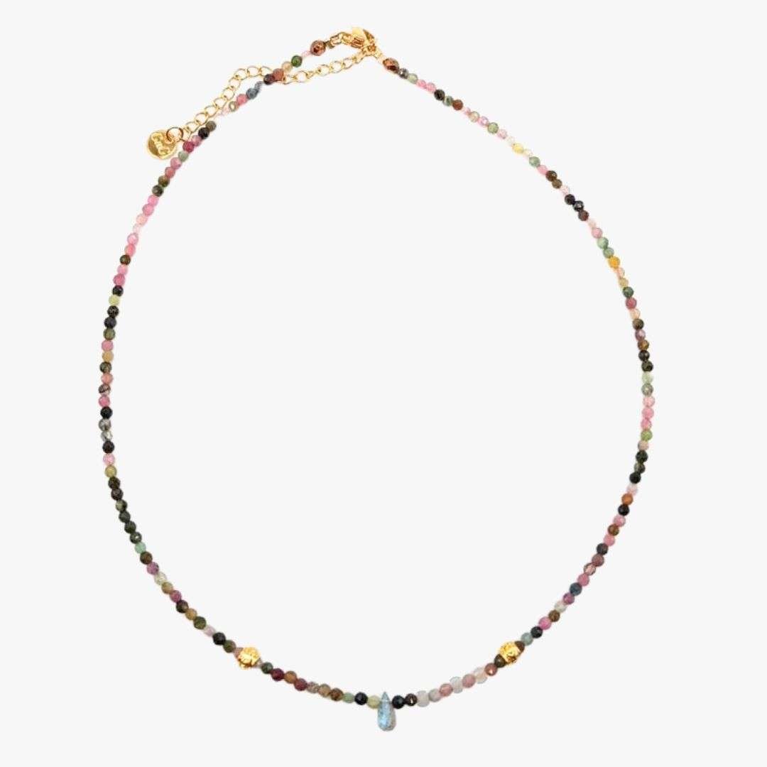 Tourmaline necklace GINANDGER Multicolored