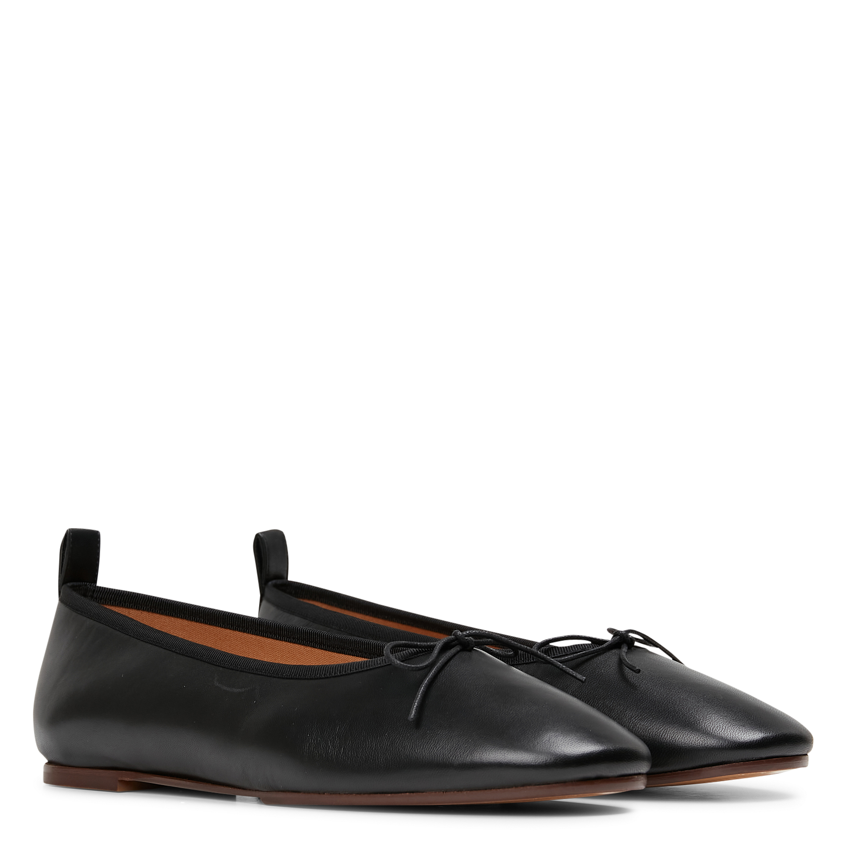 Leather ballet pumps RIVECOUR Black