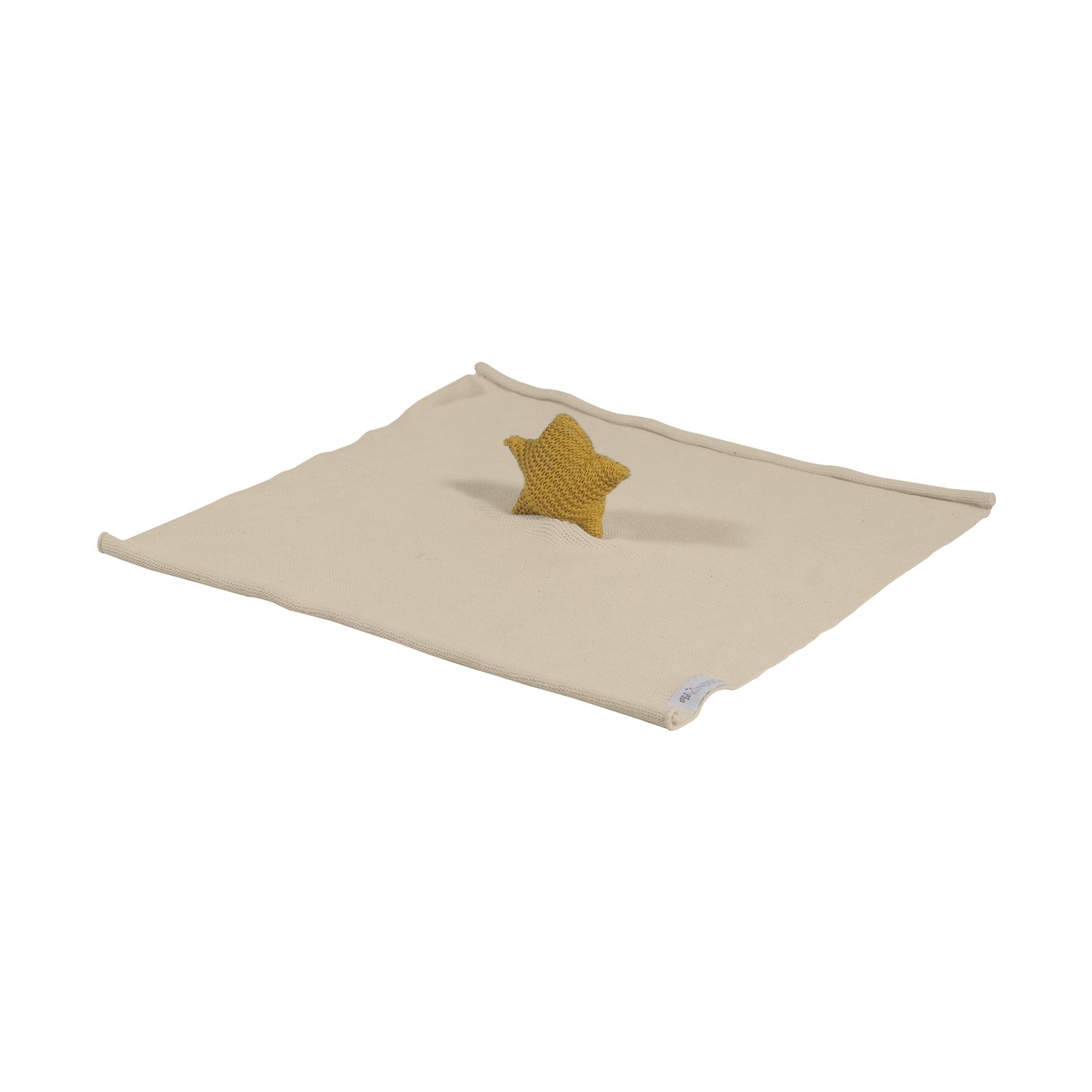 Sheep cotton comforter with rattle KINDSGUT Yellow