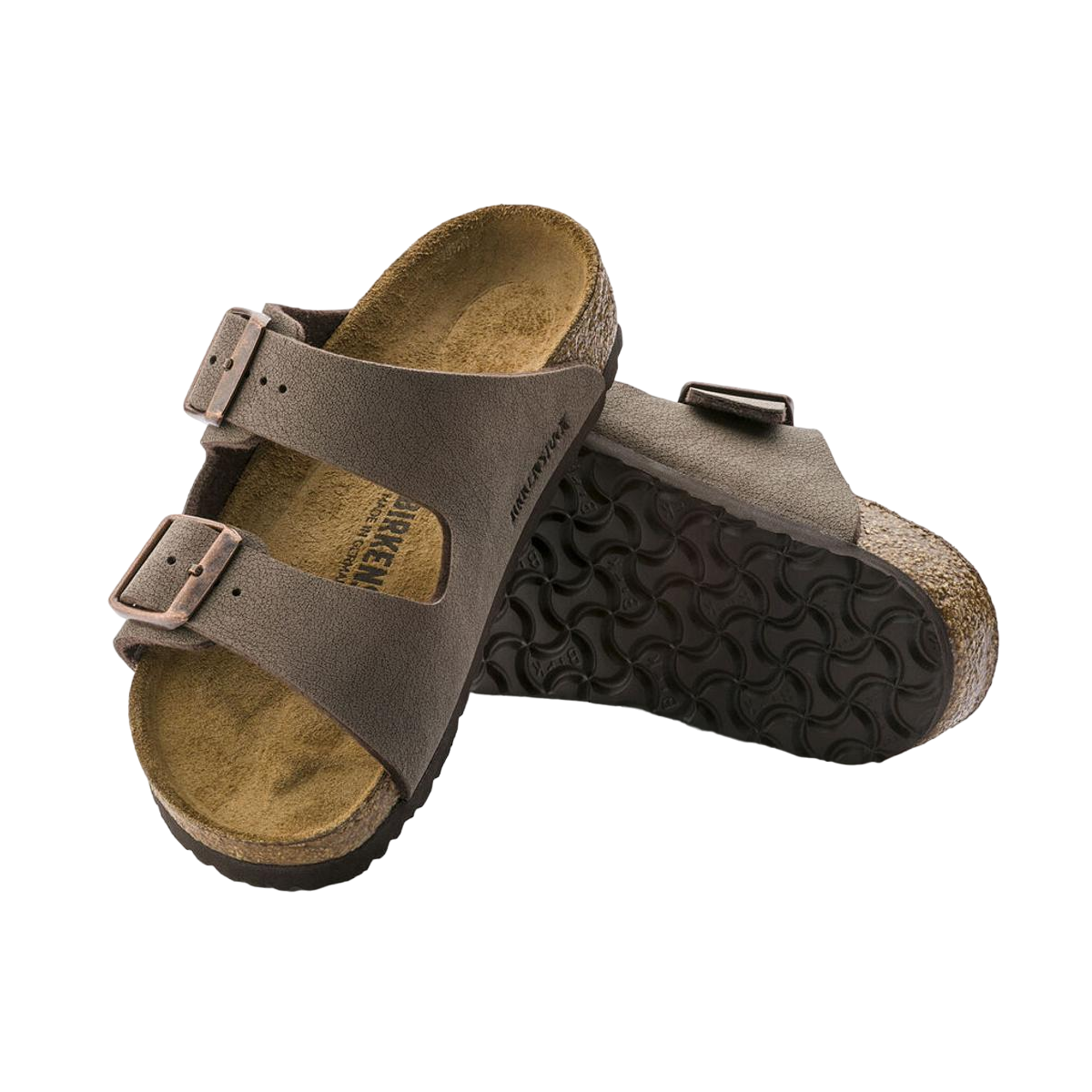 Faux leather sandals BIRKENSTOCK Brown