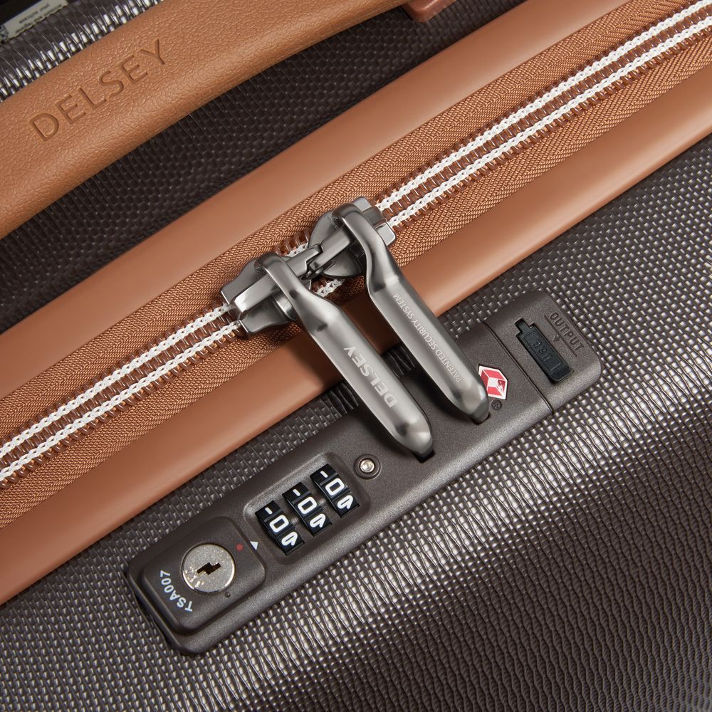 Rigid cabin suitcase DELSEY PARIS Brown