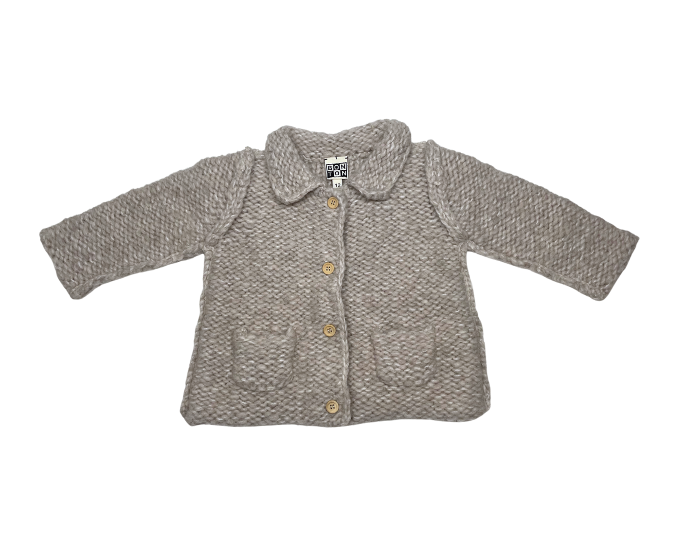 Beige Baby Cardigan - 12 months BONTON - Seconde Main Beige