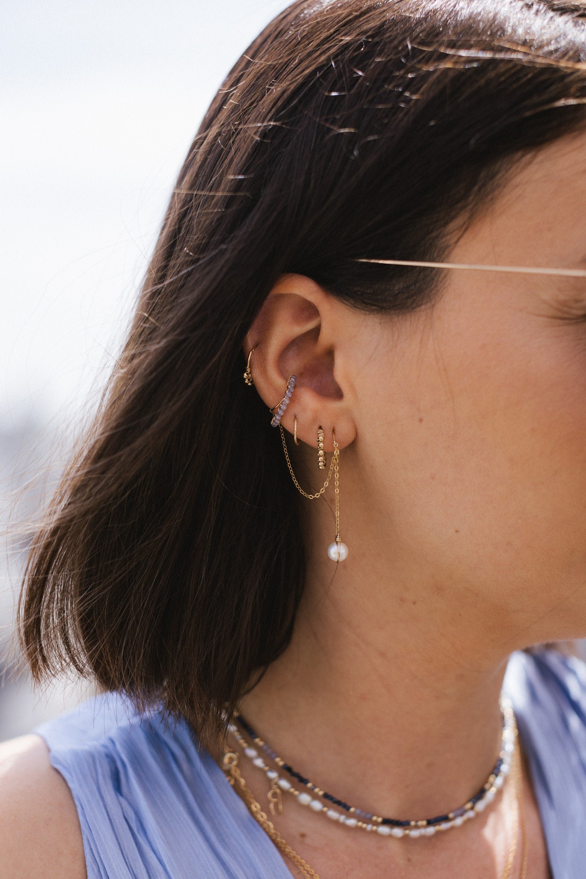 Earring with pearl YAY White