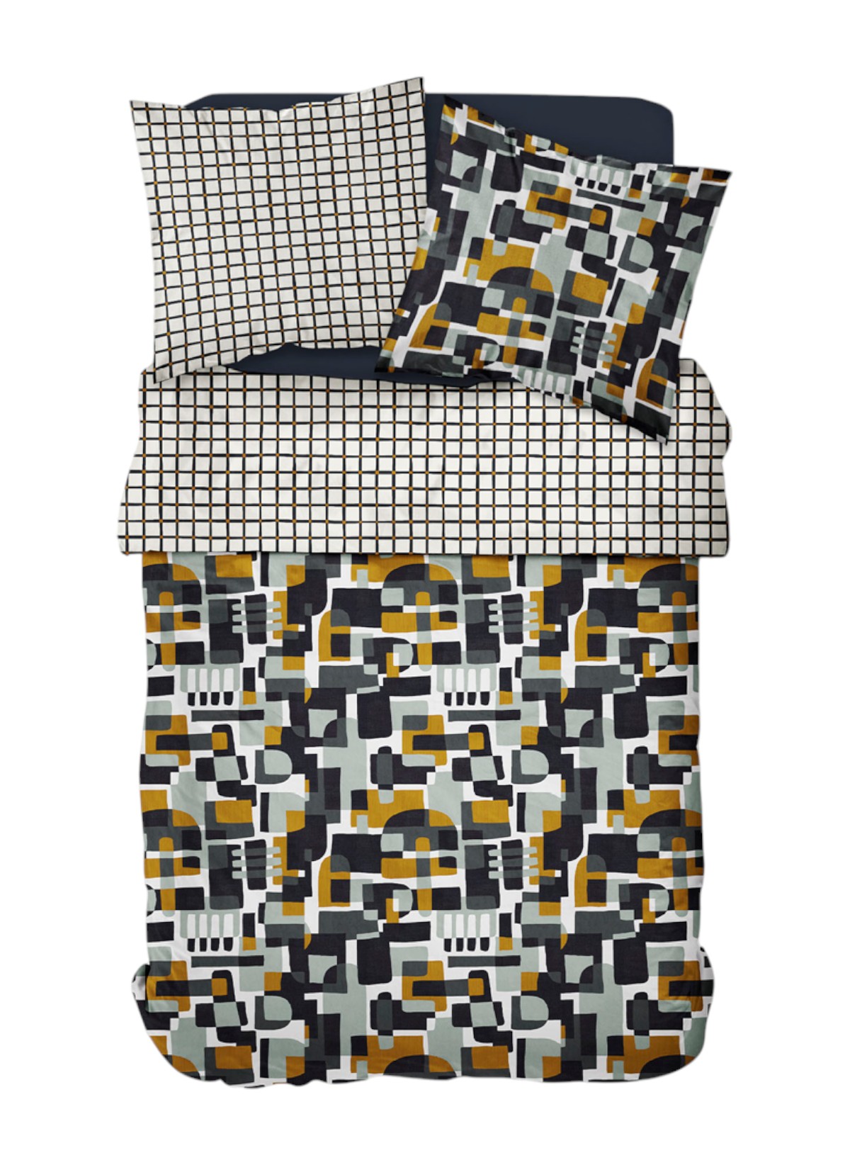 Printed cotton bed set TODAY LINGE DE MAISON White