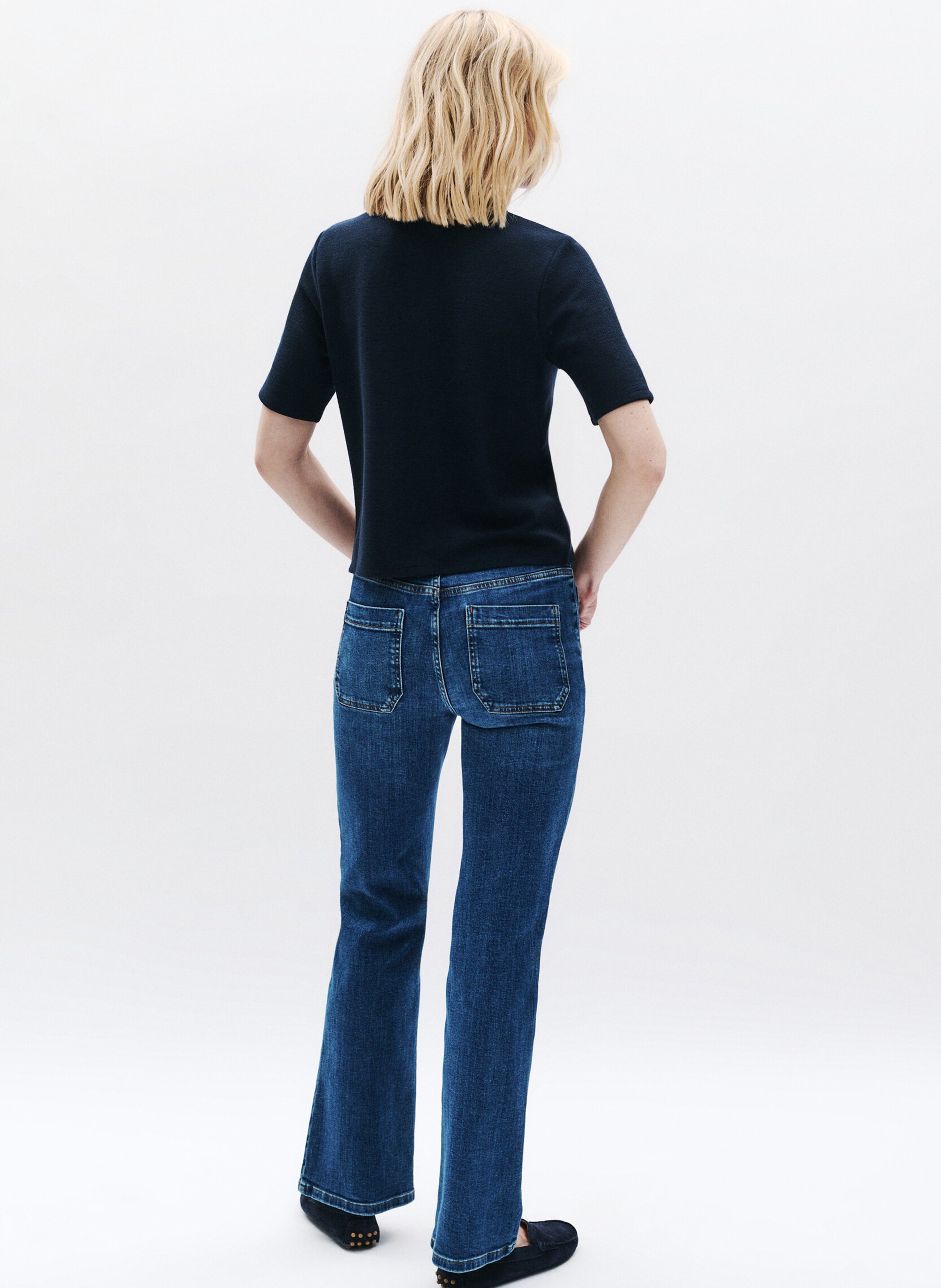 Top col classique  CAROLL Bleu