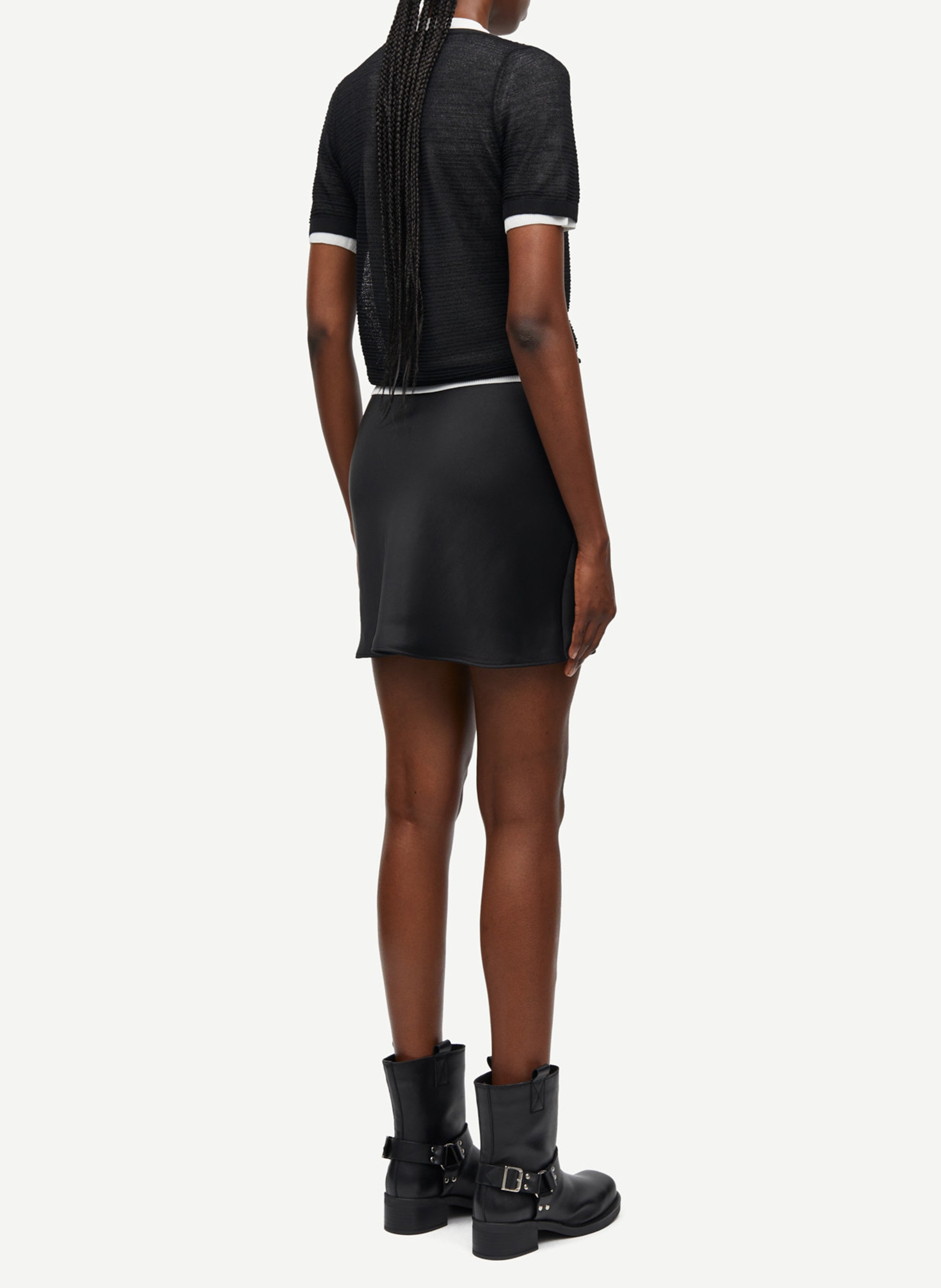 Cardigan droit en coton mélangé SAMSOE SAMSOE Noir