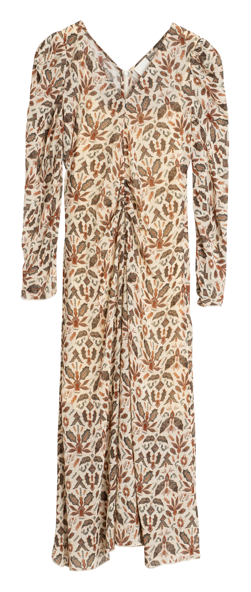 Robe midi col V INDI & COLD Beige