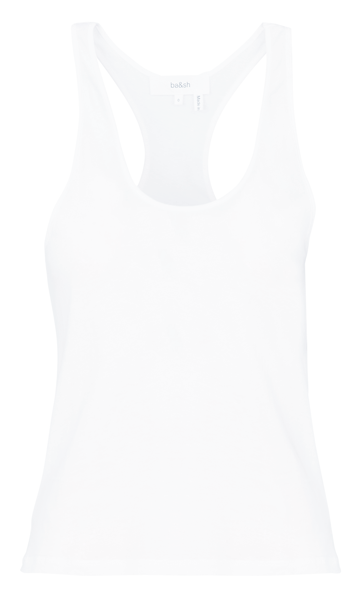 Straight cotton tank top BA&SH White