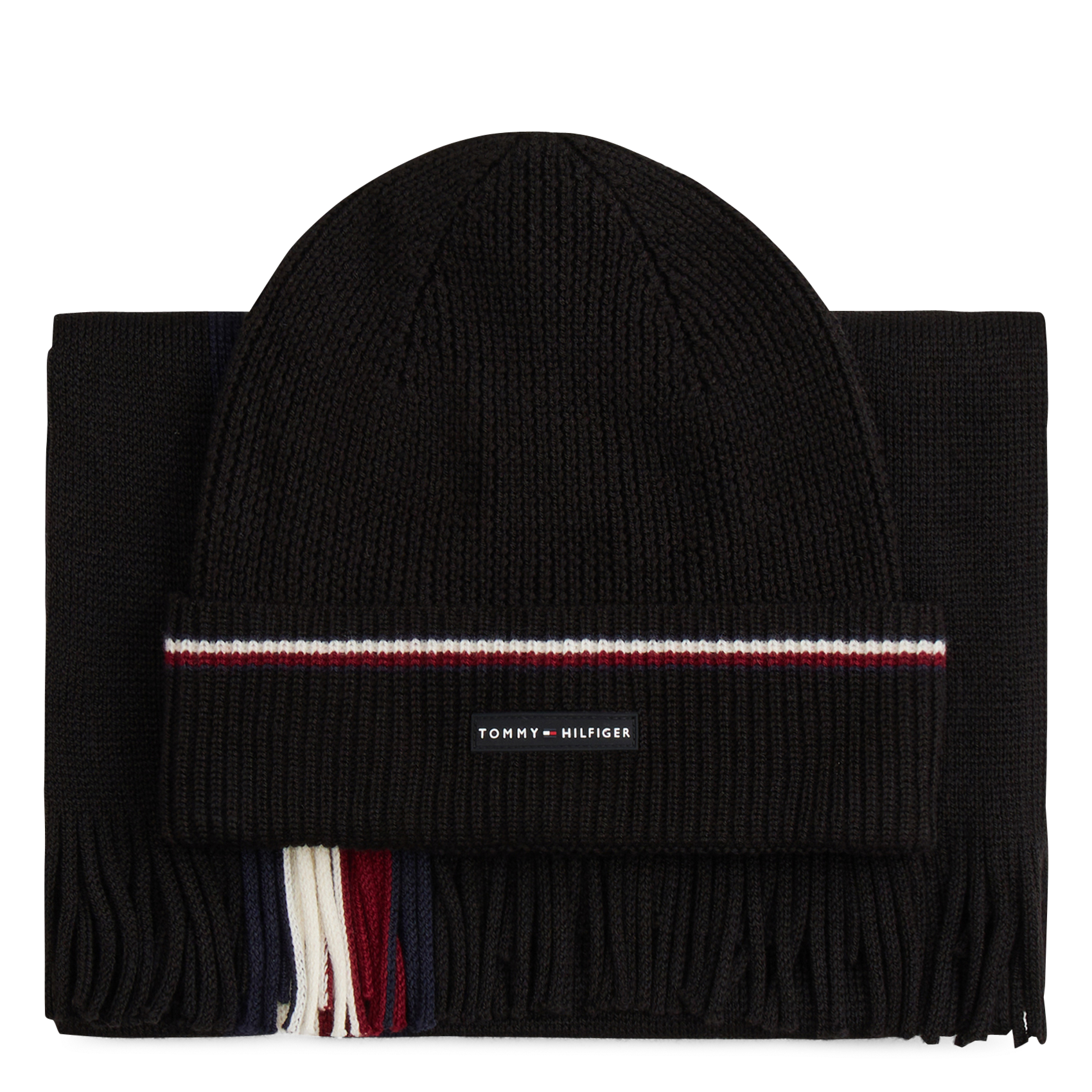 Set muts en sjaal van gemengde wol TOMMY HILFIGER Zwart