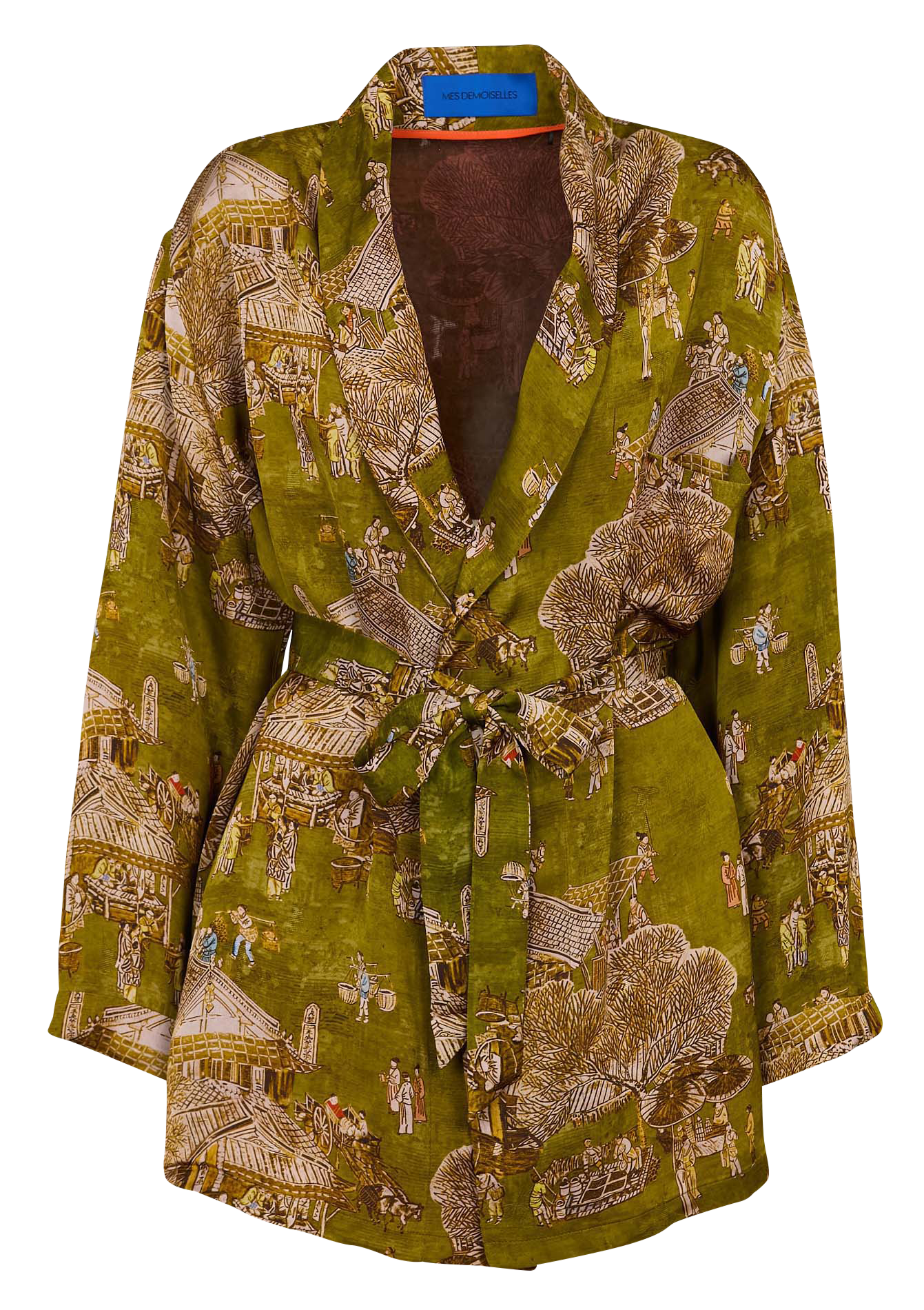 Veste kimono imprimée MES DEMOISELLES Vert