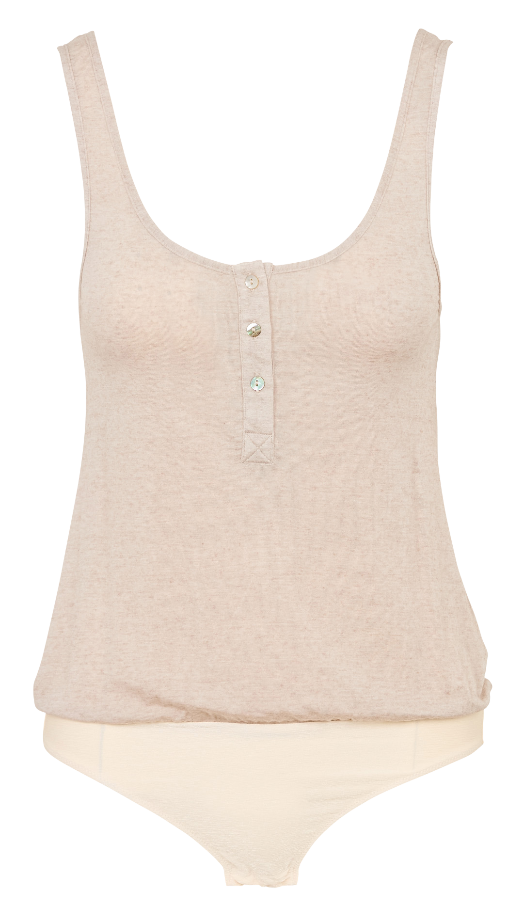 Body col rond sans manches LA NOUVELLE Beige