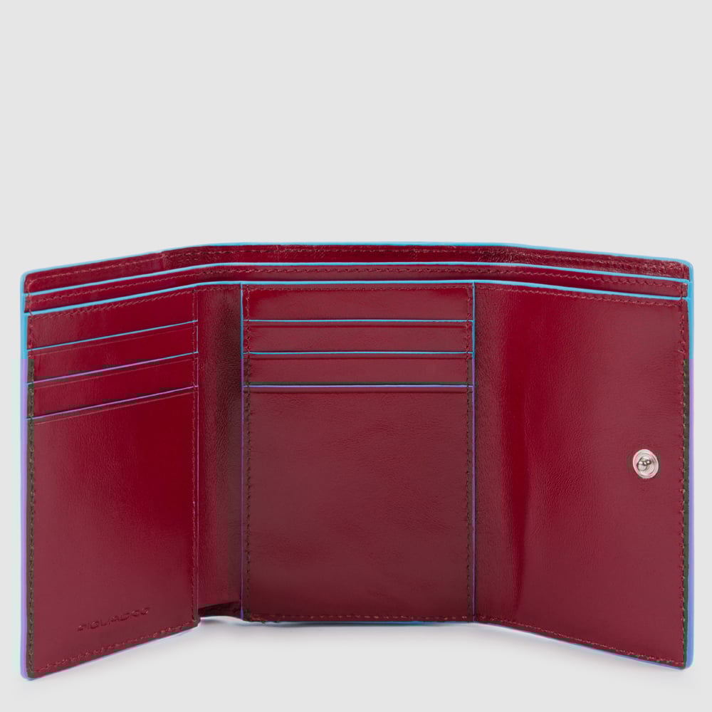 Zippered leather wallet PIQUADRO Red