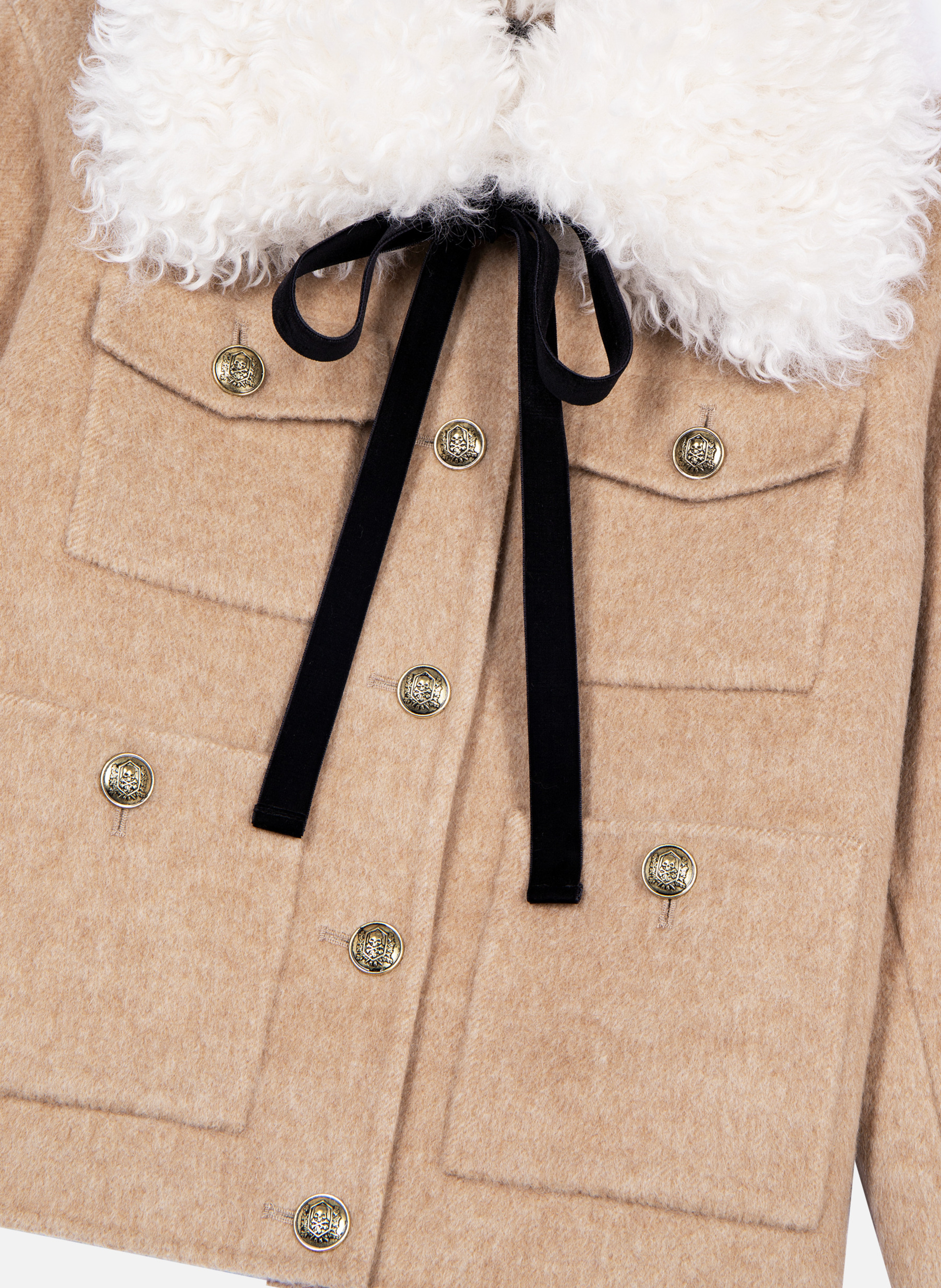 Blouson col sherpa THE KOOPLES Beige