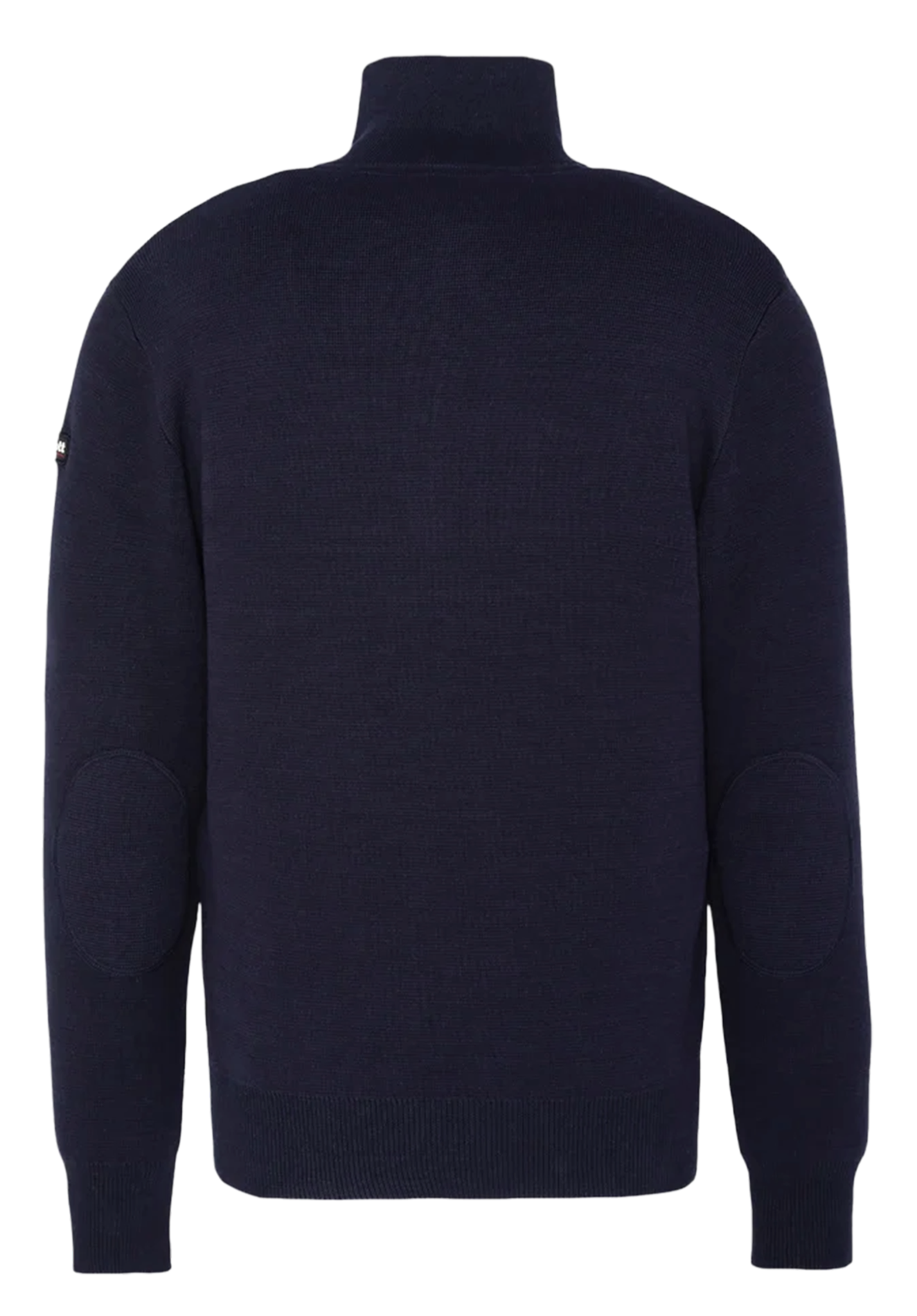 Pull droit col montant zippé en coton  SCHOTT Bleu