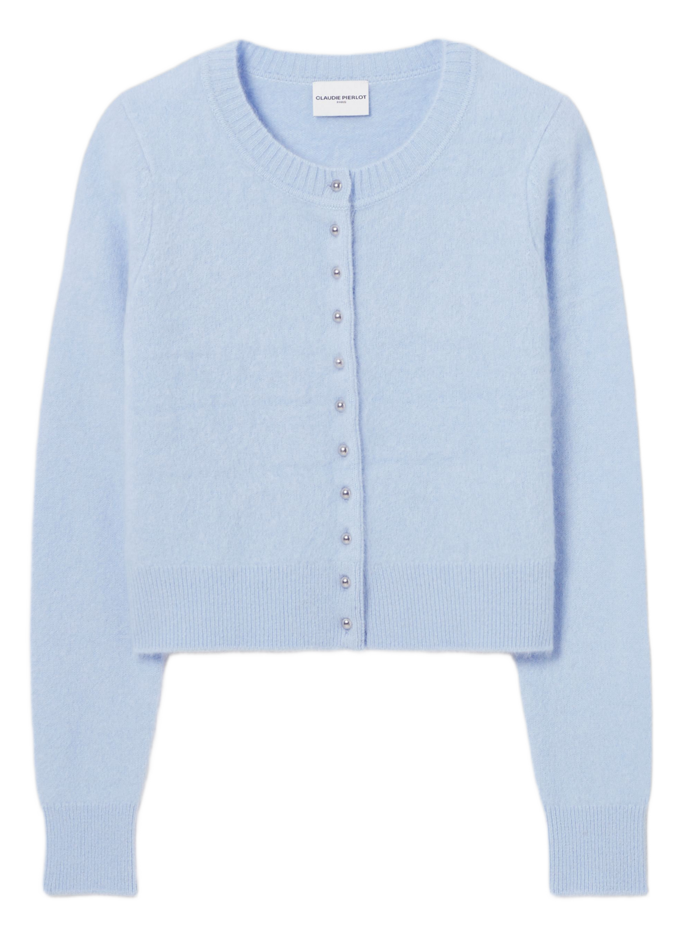 Gilet ocl rond en laine mélangée CLAUDIE PIERLOT Bleu
