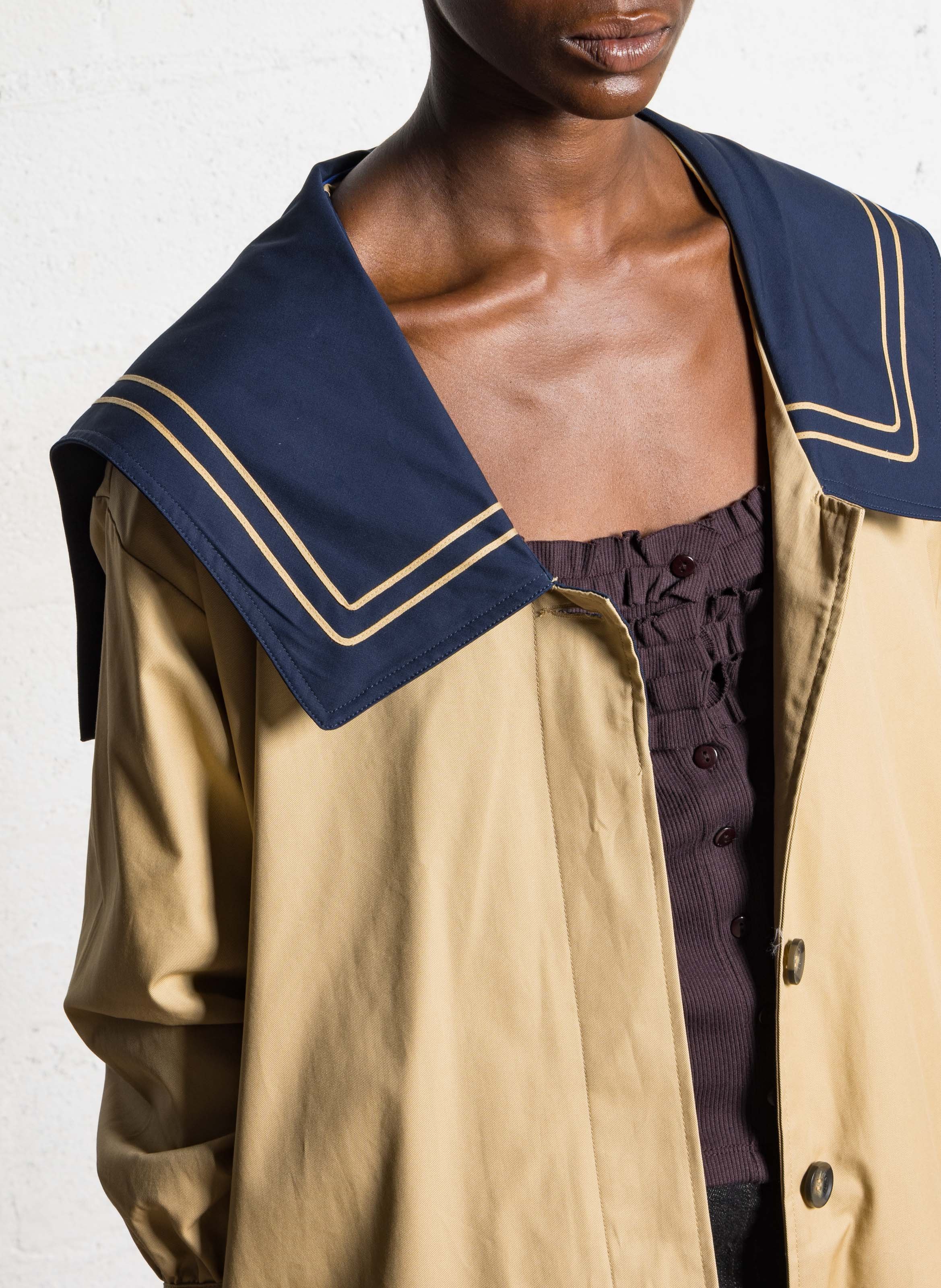 Trench en coton bio DAMSON MADDER Beige