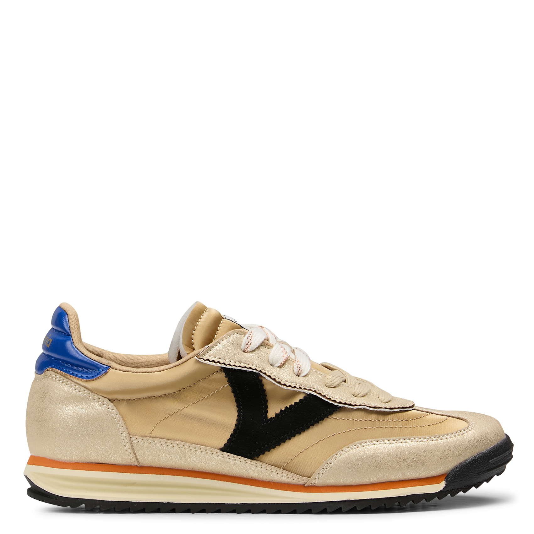 Baskets basses bi-matière VICTORIA Doré