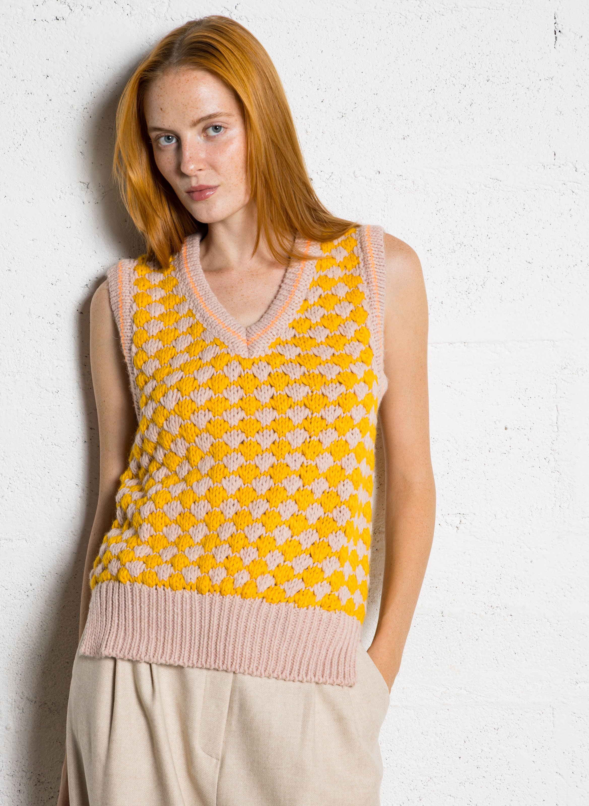 Pull oversize col V  DR BLOOM Rose