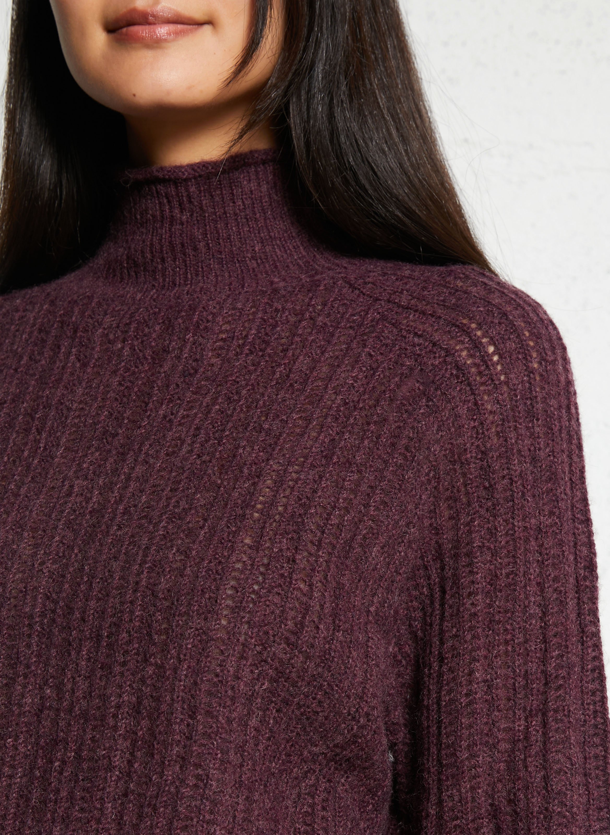 Oversize-Pullover mit Stehkragen LA PETITE ETOILE Rot