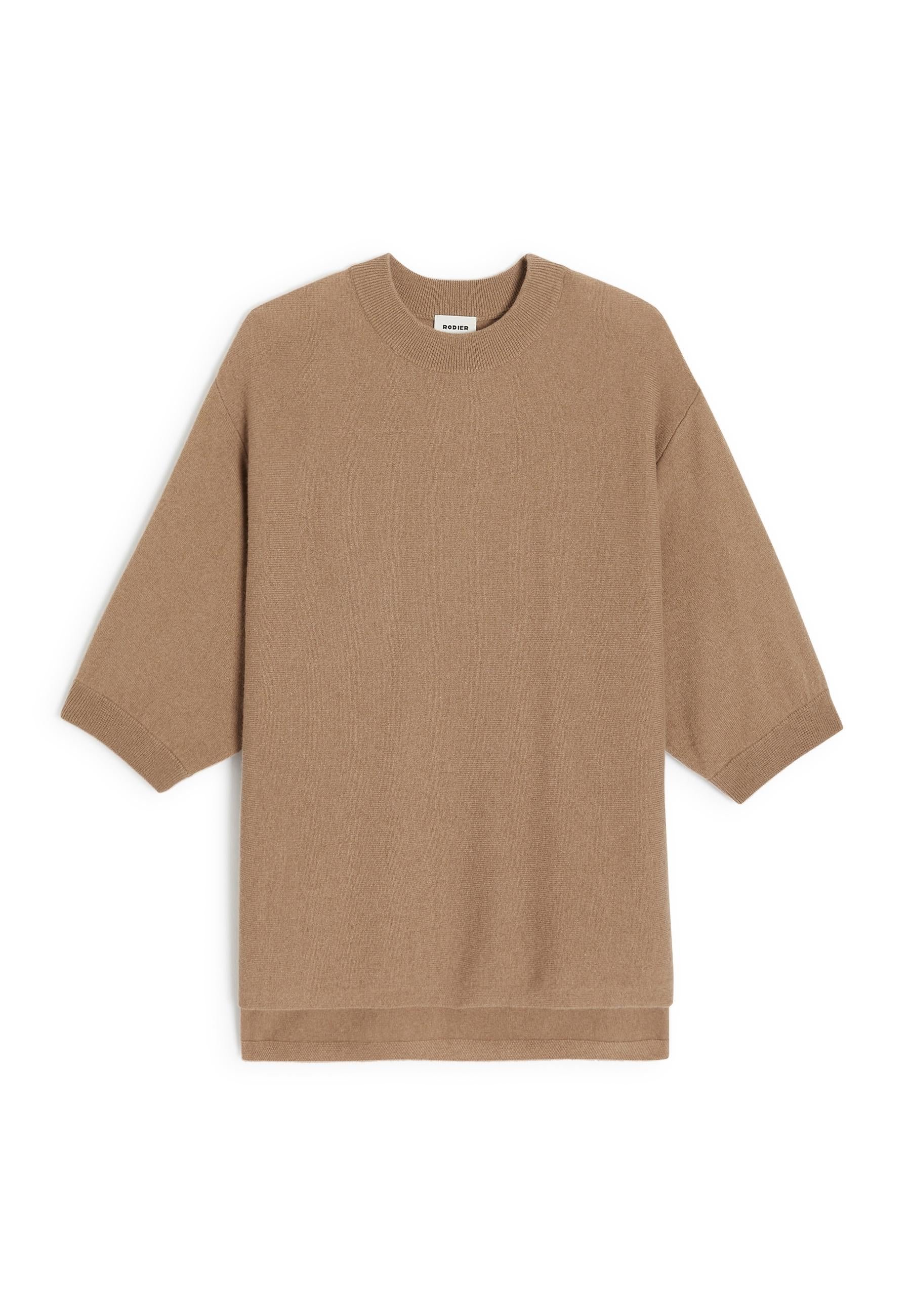 Cashmere 3/4 sleeve poncho RODIER Brown
