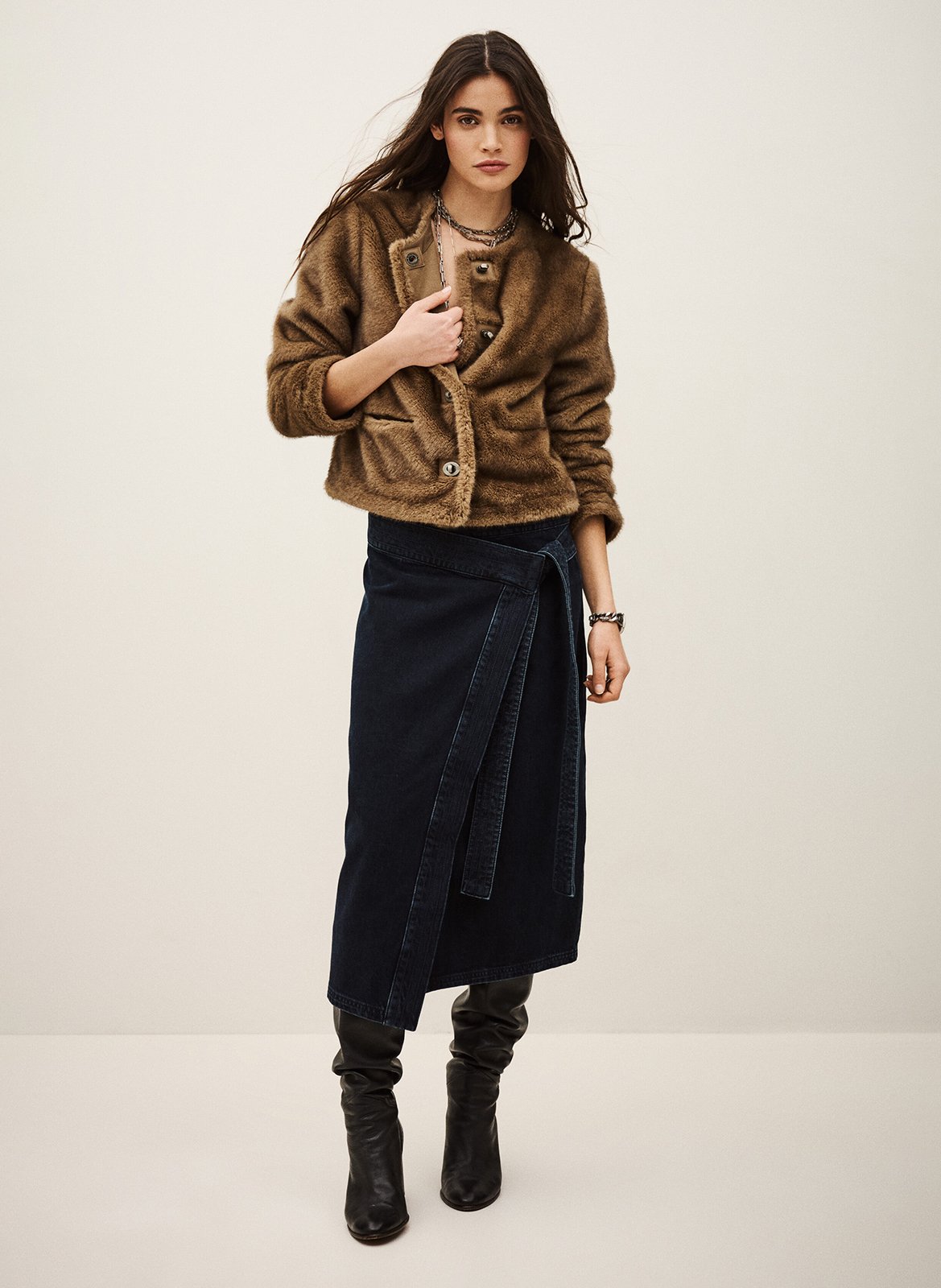 Katoenen midirok Anaïs BA&SH Blauw