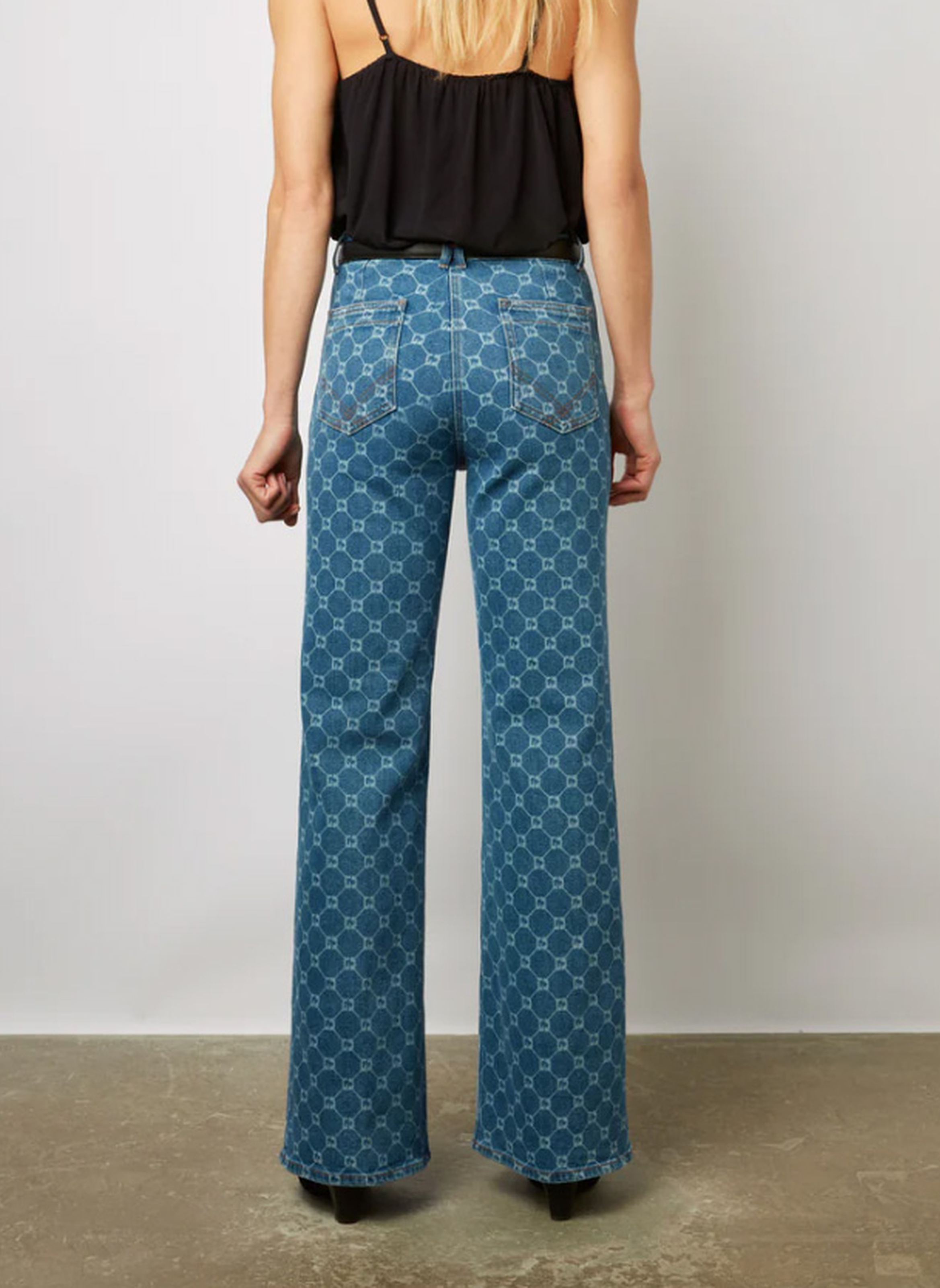 Jean flare taille haute imprimé GERARD DAREL Bleu