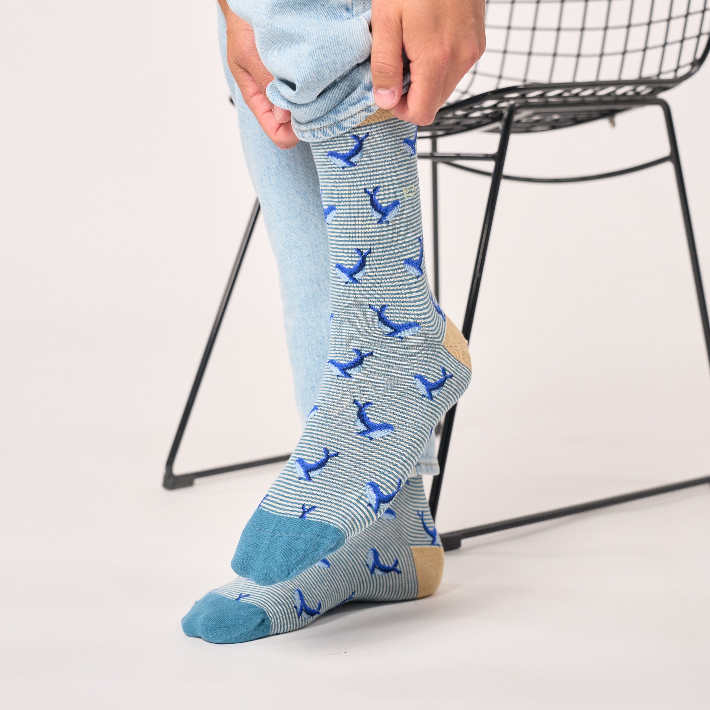 Combed Cotton Animal Socks BILLYBELT Blue