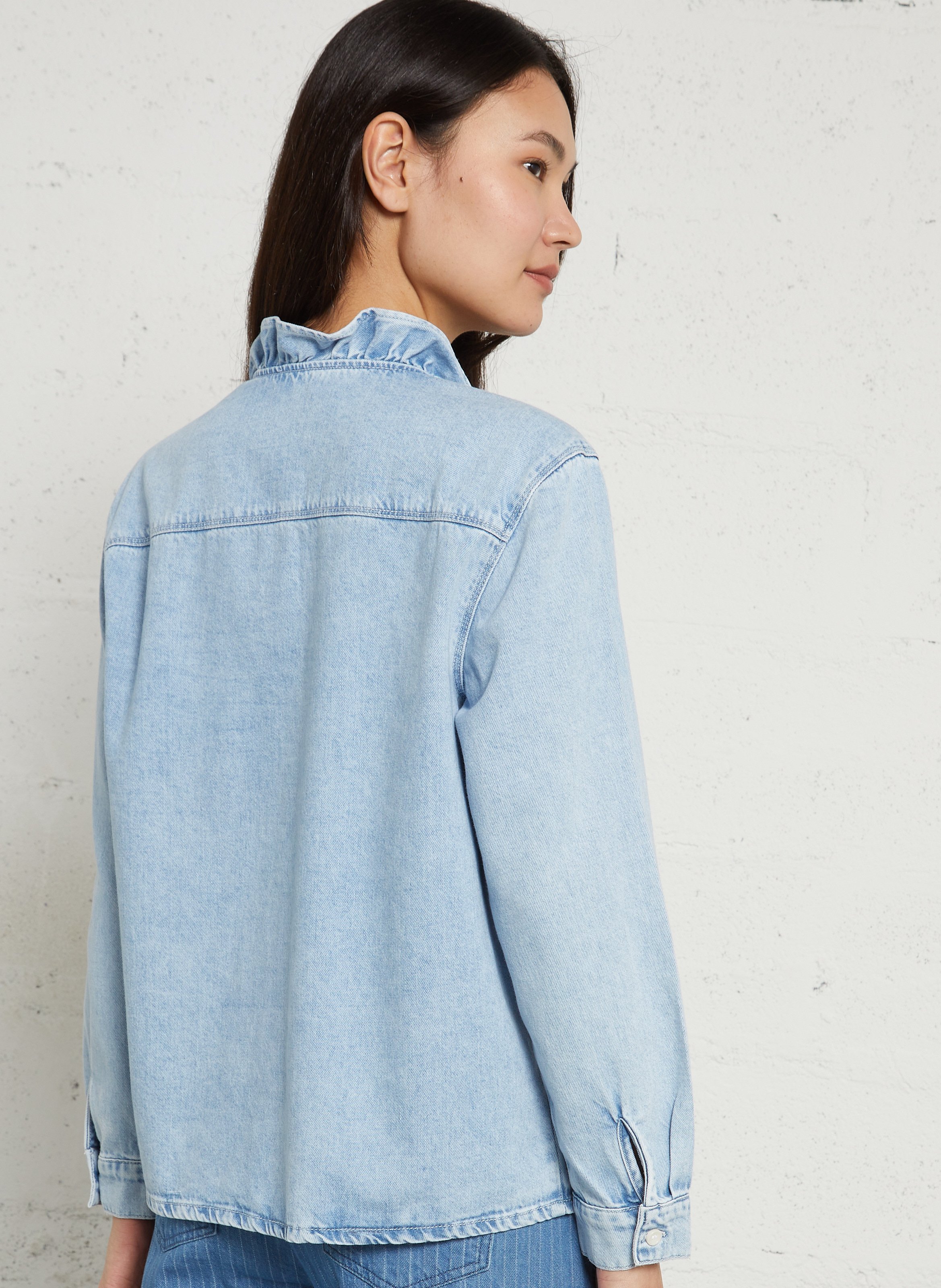 Chemise en denim DES PETITS HAUTS Bleu