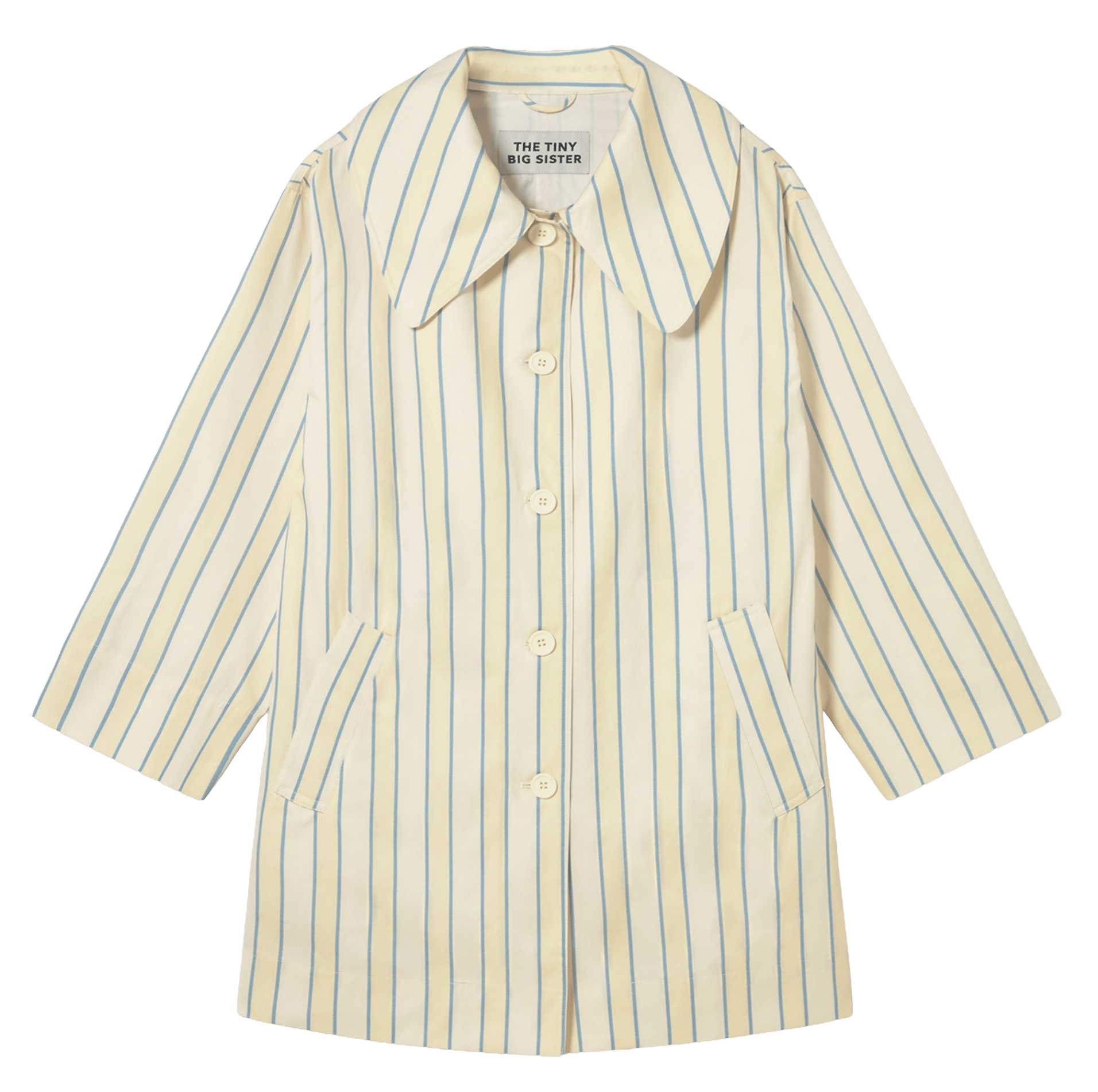 Streifenjacke mit klassischem Kragen THE TINY BIG SISTER Beige