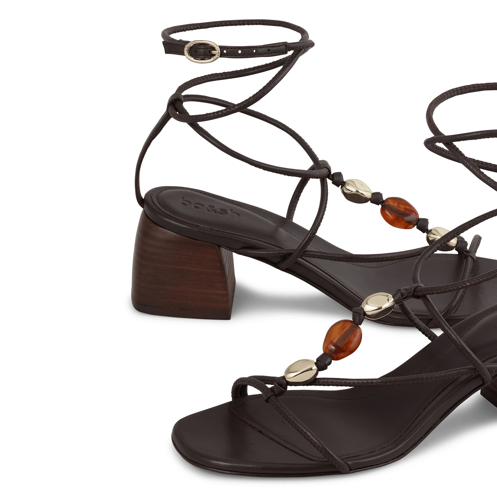 Sandales à talons BA&SH Marron