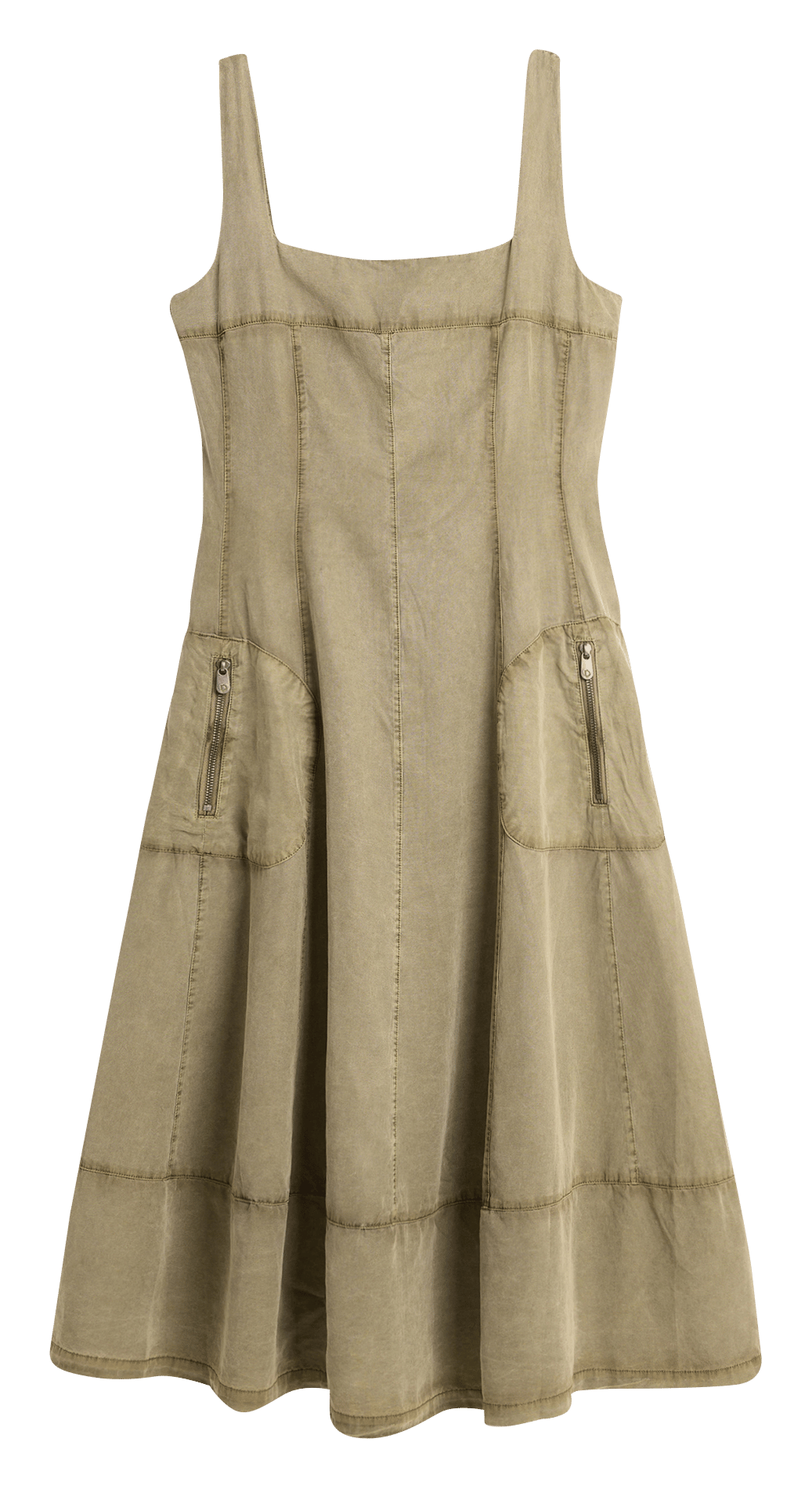 Robe midi col carré DESIGUAL Marron