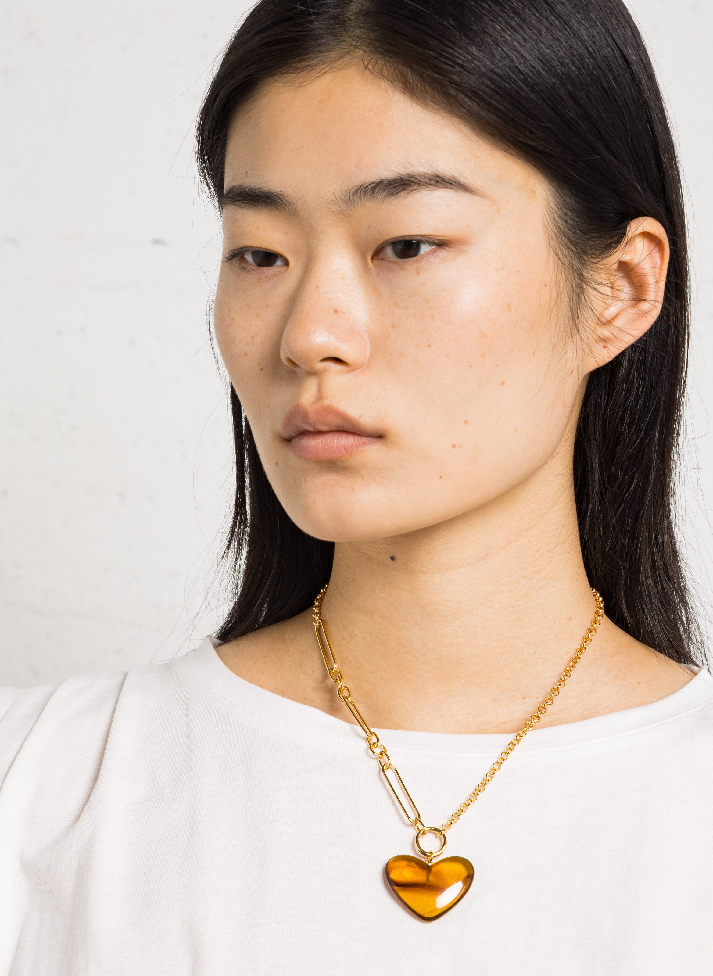 Collier en laiton doré FEEKA Marron