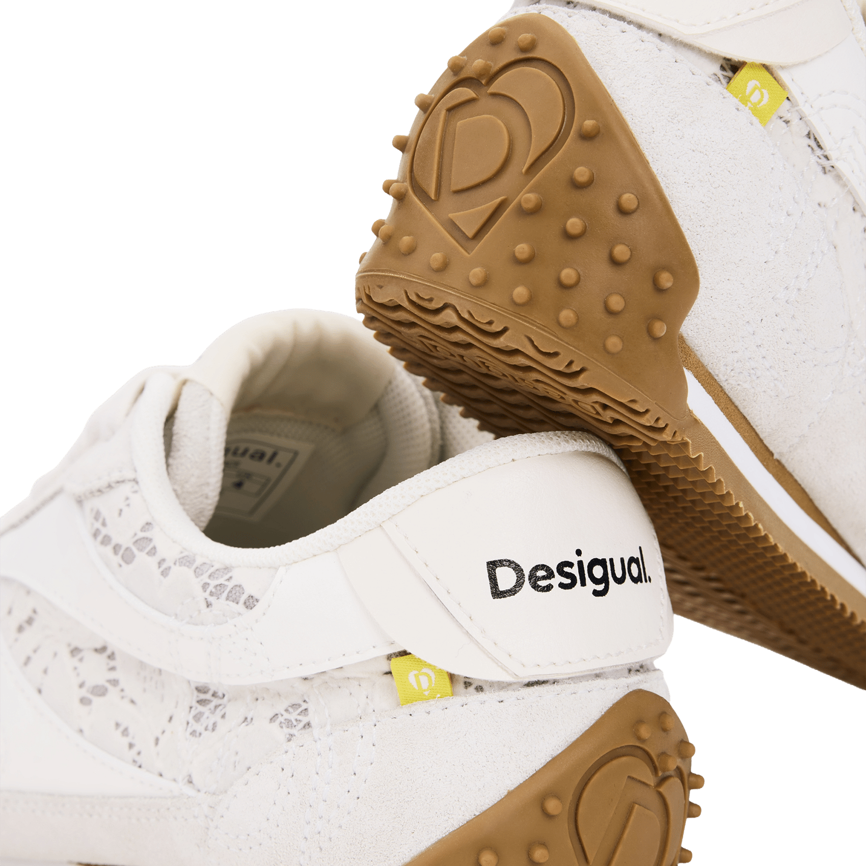 Baskets basses en cuir mélangé DESIGUAL Blanc