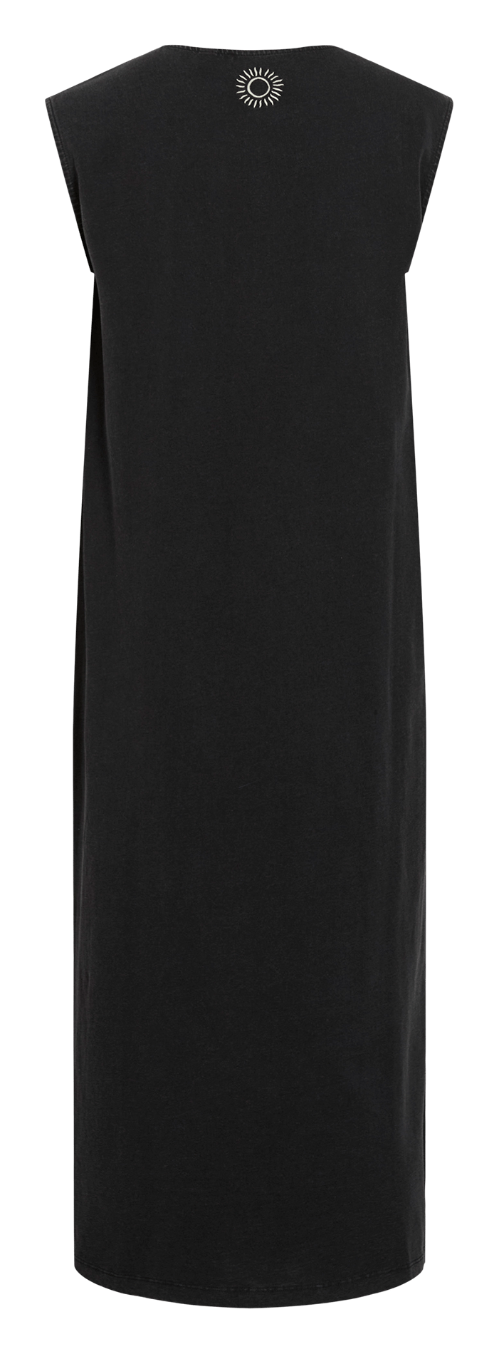 Robe longue col rond en coton bio VILA Noir