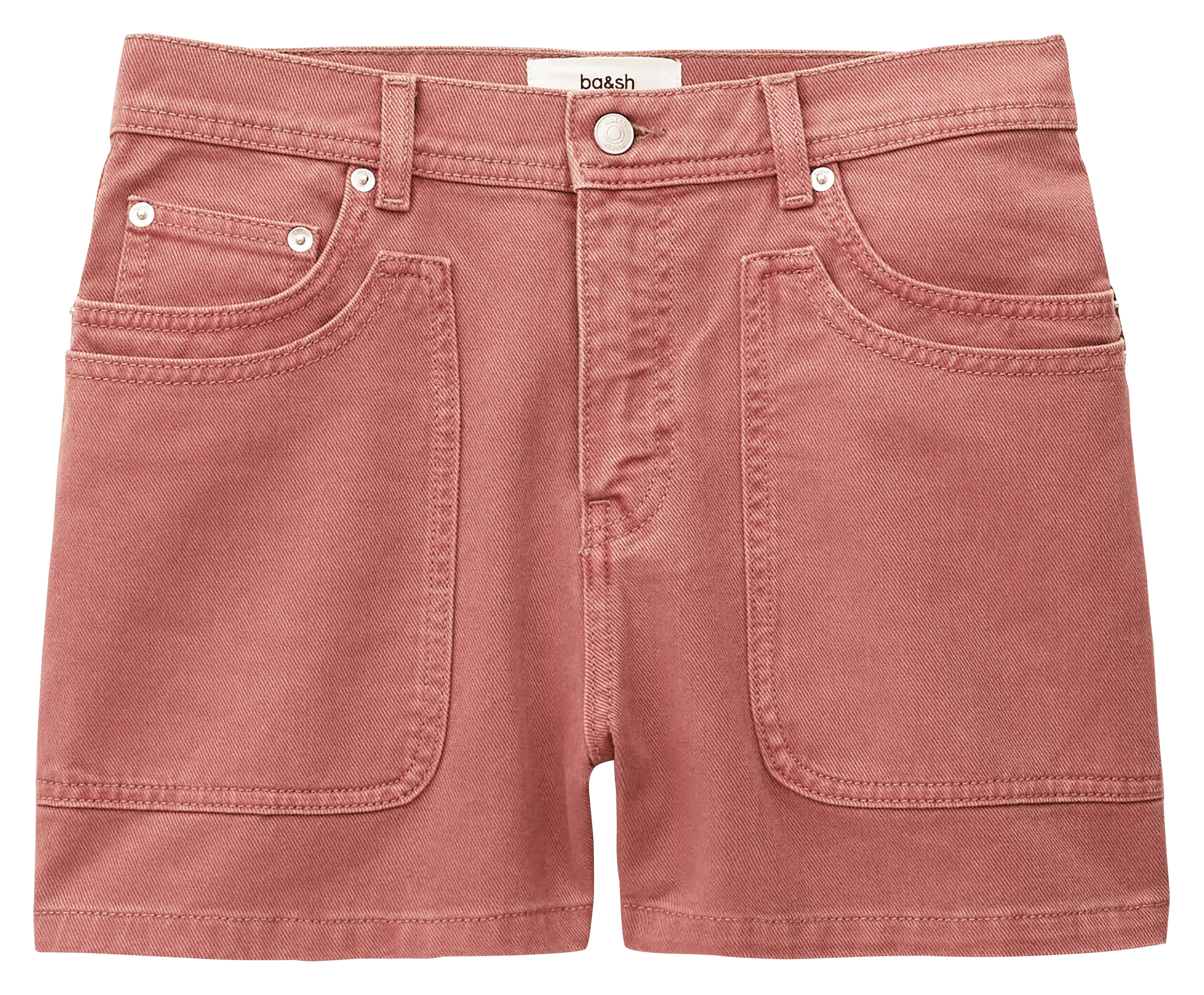 Short droit en coton BA&SH Rose