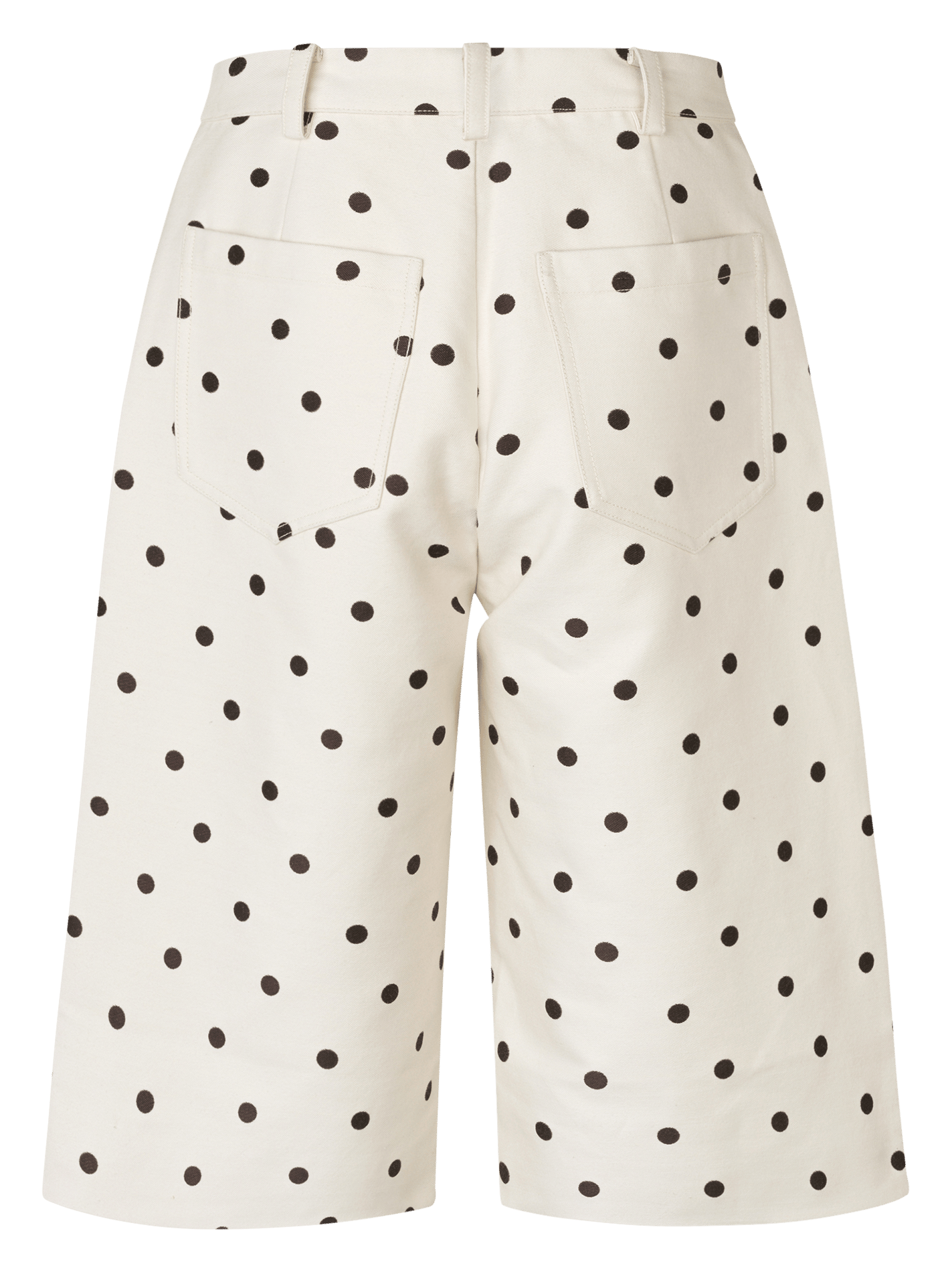 Gerade Bermuda-Shorts aus Bio-Baumwollmischung mit Print BAUM UND PFERDGARTEN Weiss