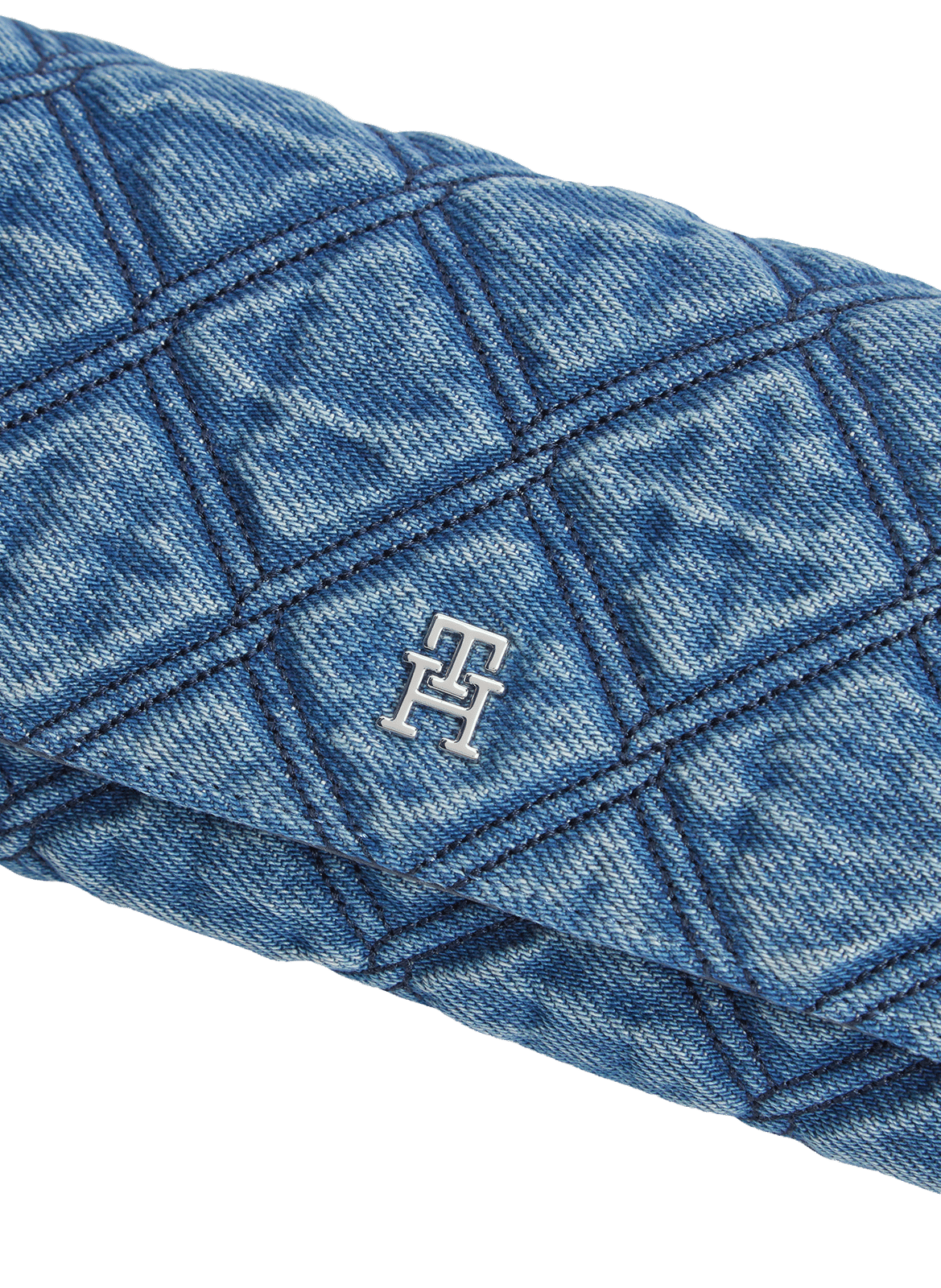 Gewatteerde denim portemonnee TOMMY HILFIGER Blauw