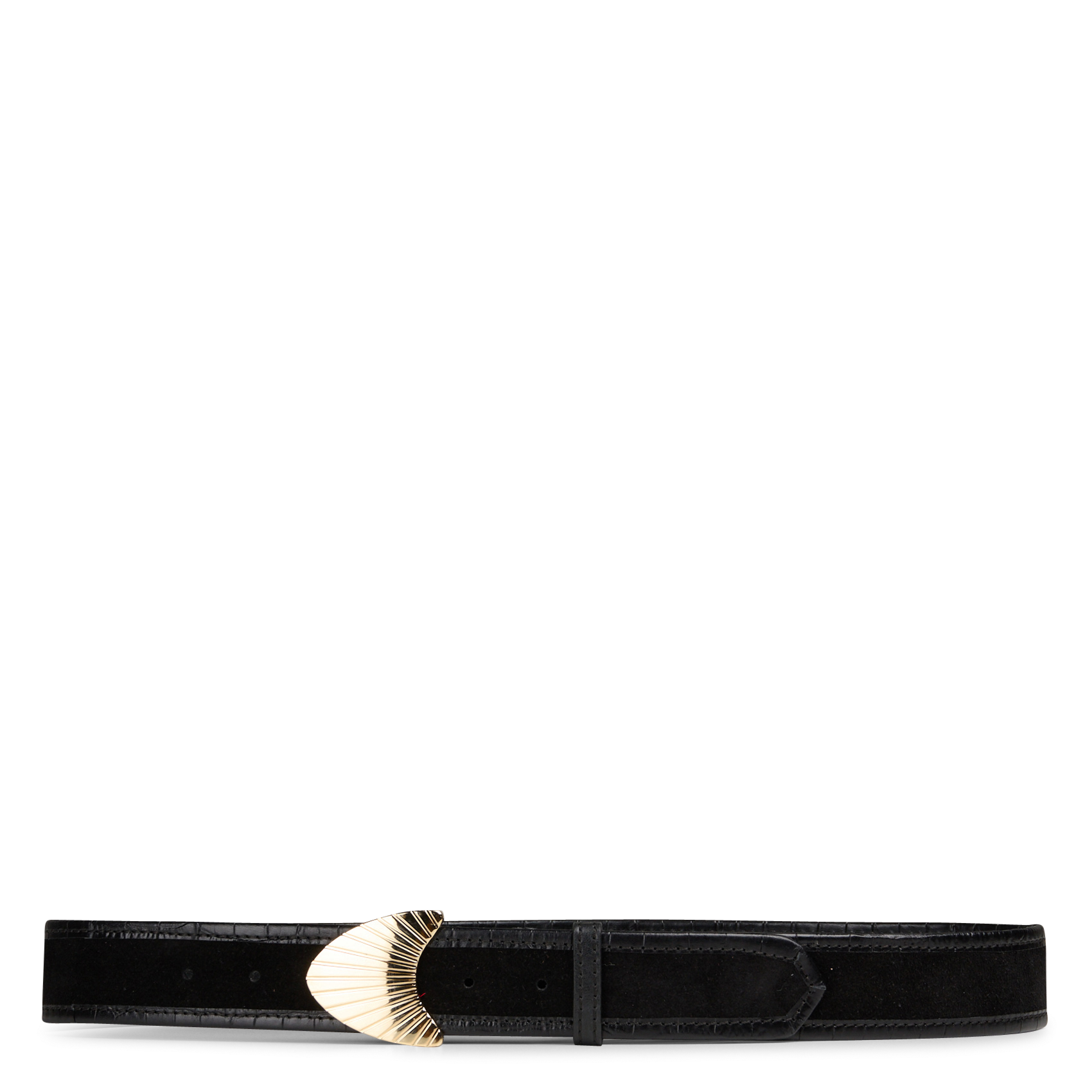 Plain leather belt MAISON 123 Black