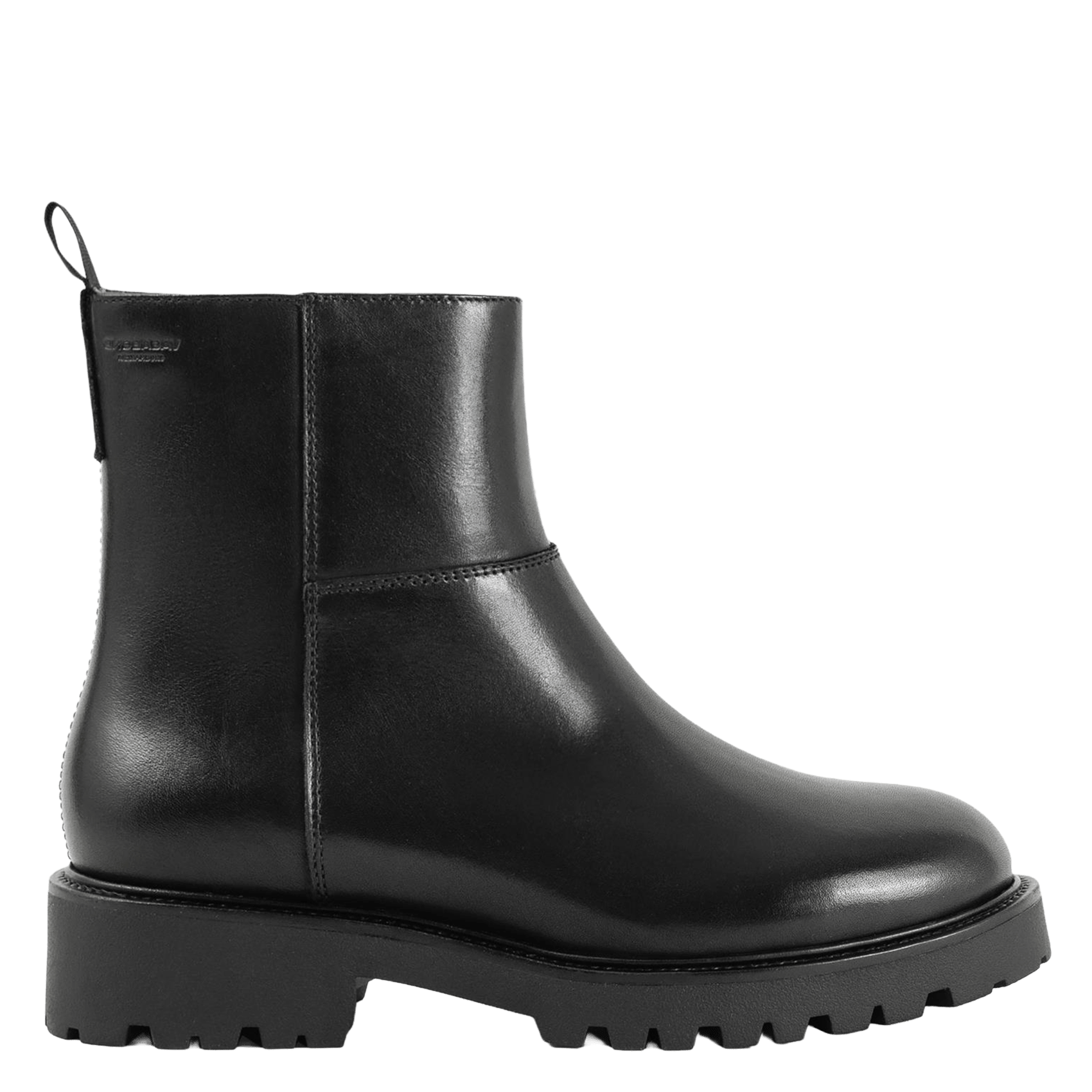 Bottine fourrée à semelle crantée en cuir VAGABOND Noir