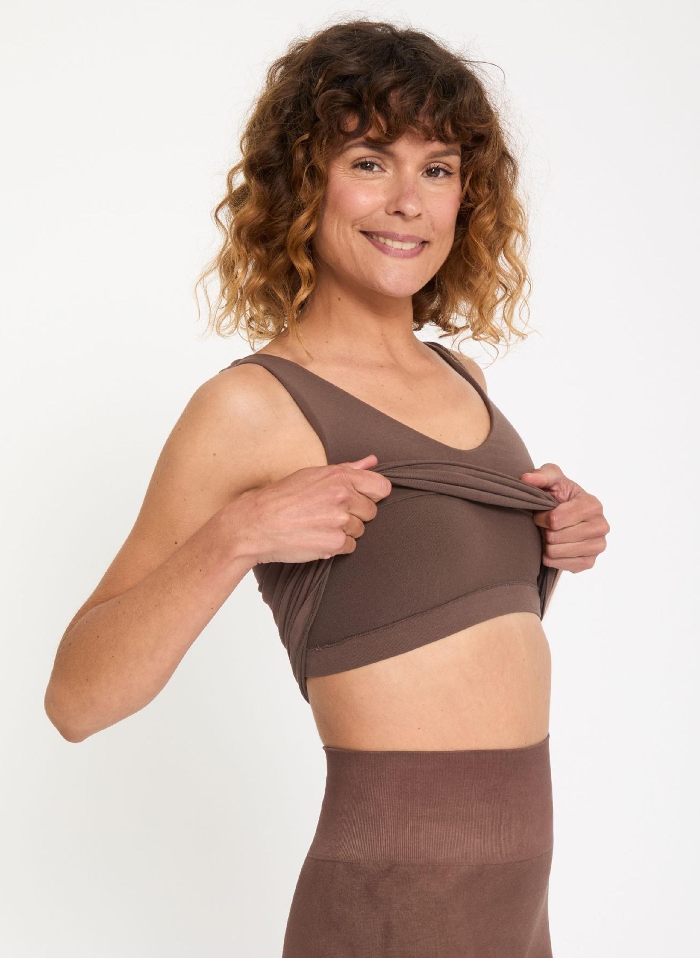V-neck tank top YOGA SEARCHER Brown