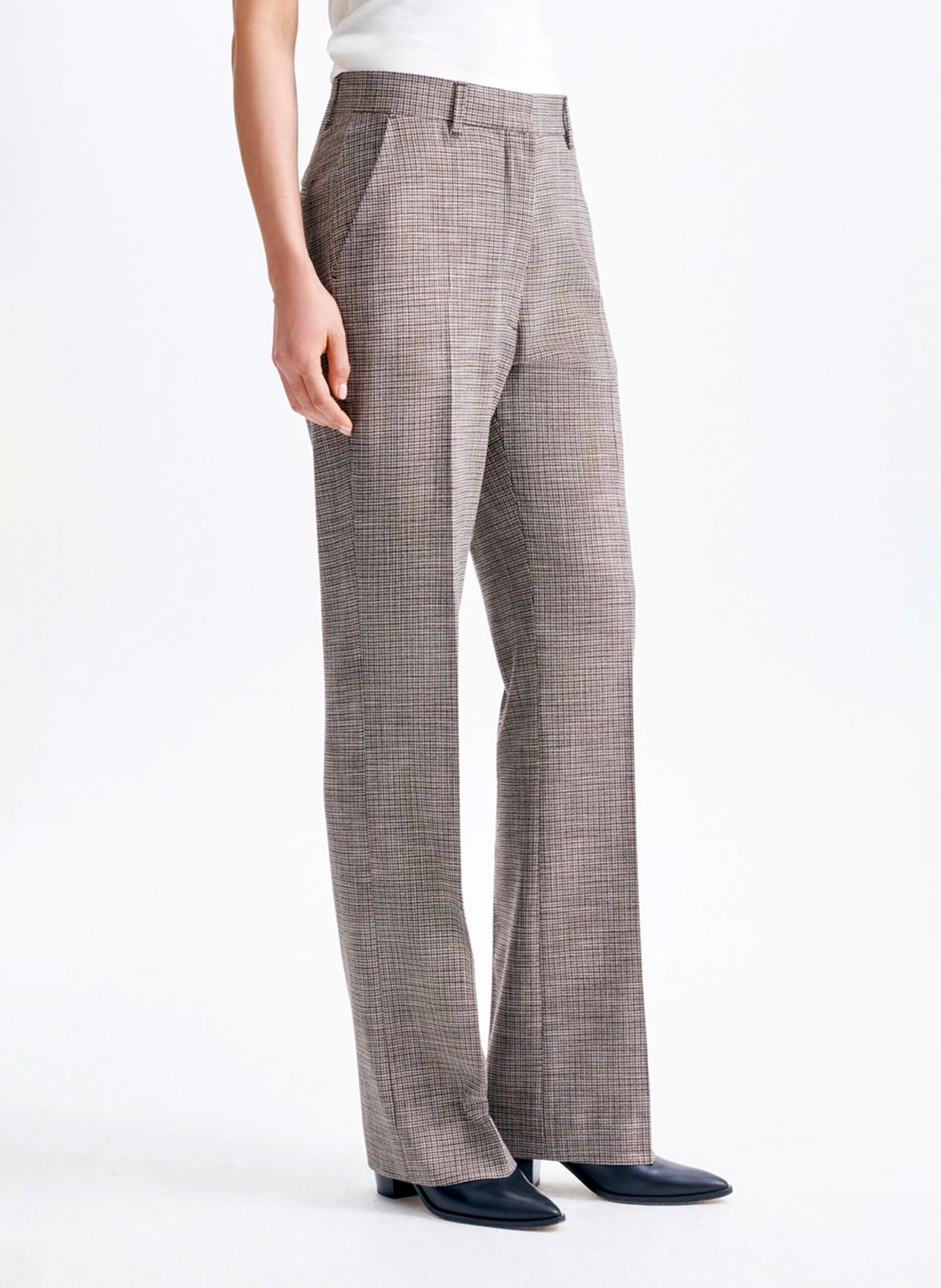 Straight tailored pants with patterns VANESSA BRUNO Brown