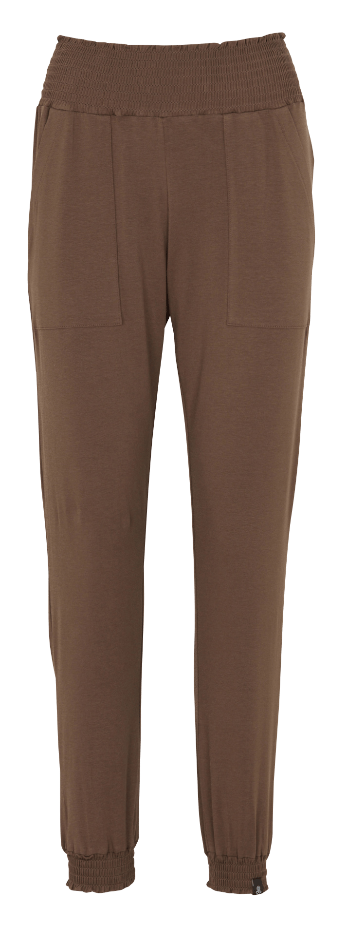 Pantalon de sport taille haute en coton mélangé YOGA SEARCHER Marron