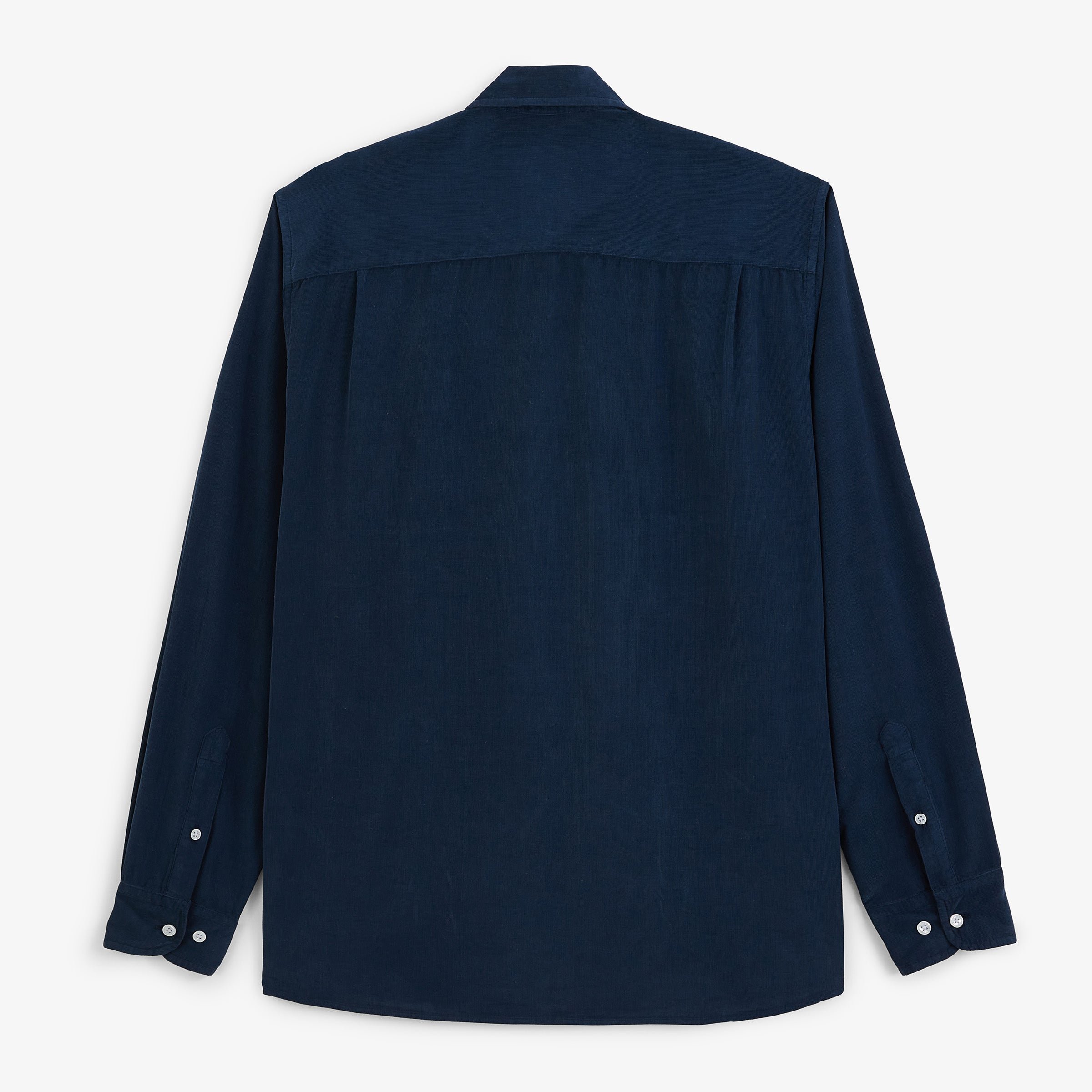 Navy blue corduroy long-sleeve shirt SERGE BLANCO Blue