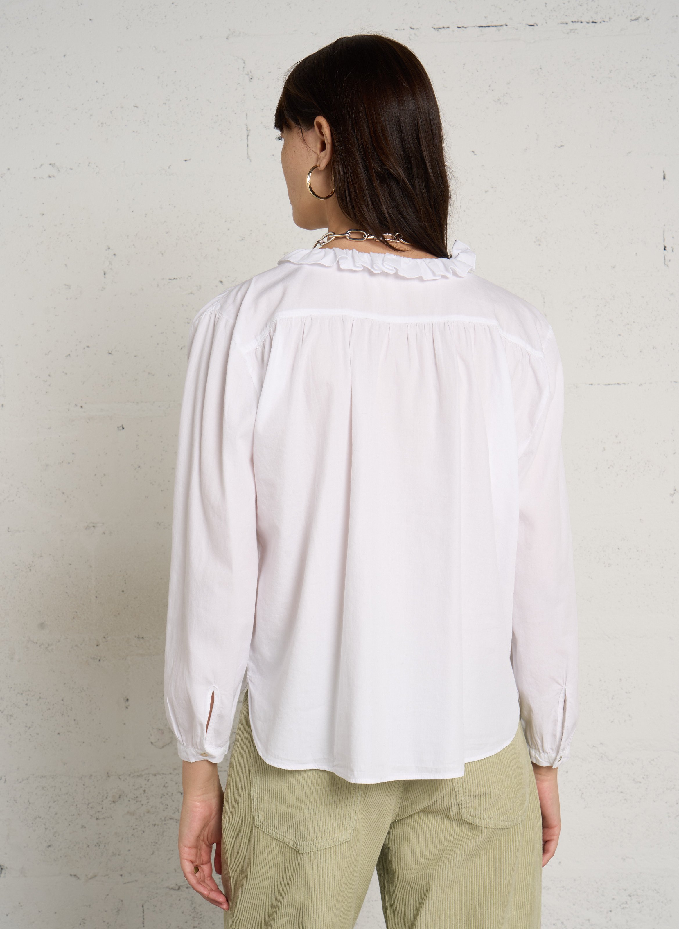 Blouse droite en coton BELLA JONES Blanc