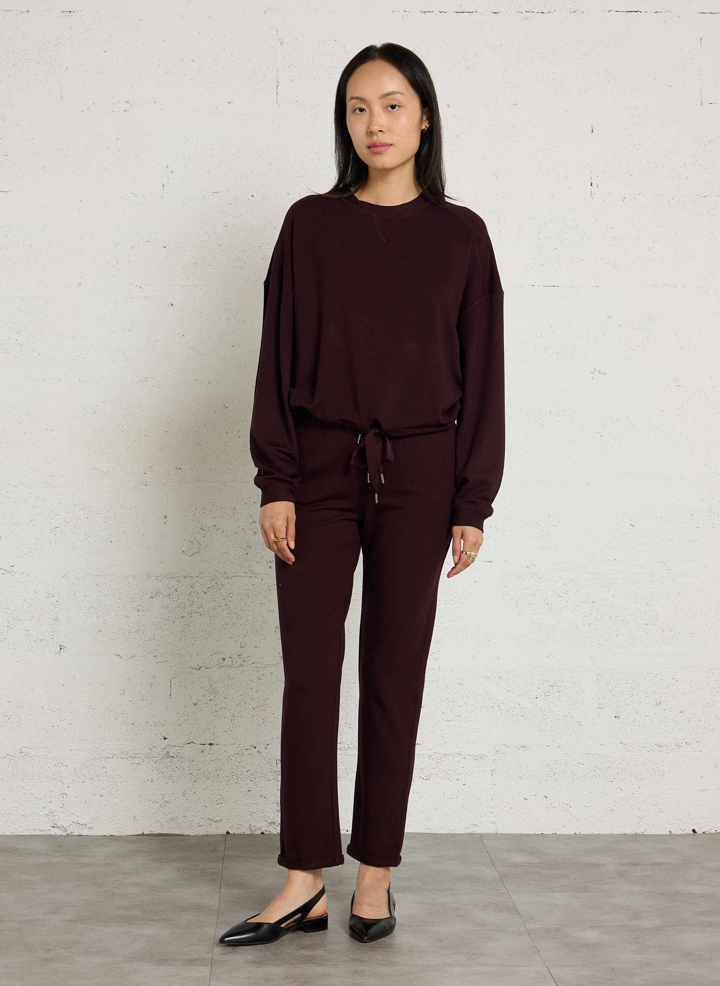Fleece-Hose MAJESTIC FILATURES Pflaume
