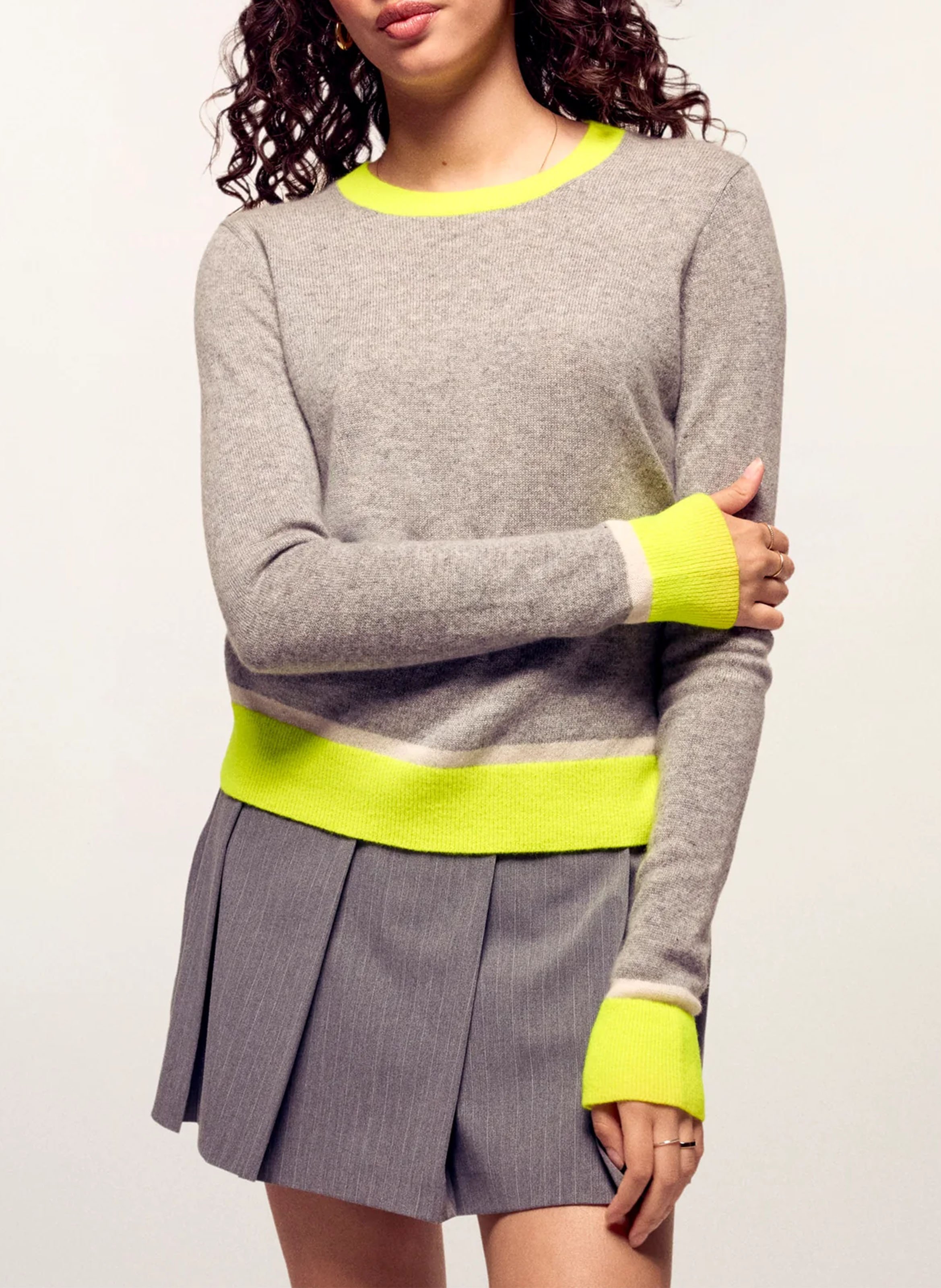 Pull droit en cachemire FROM FUTURE Gris