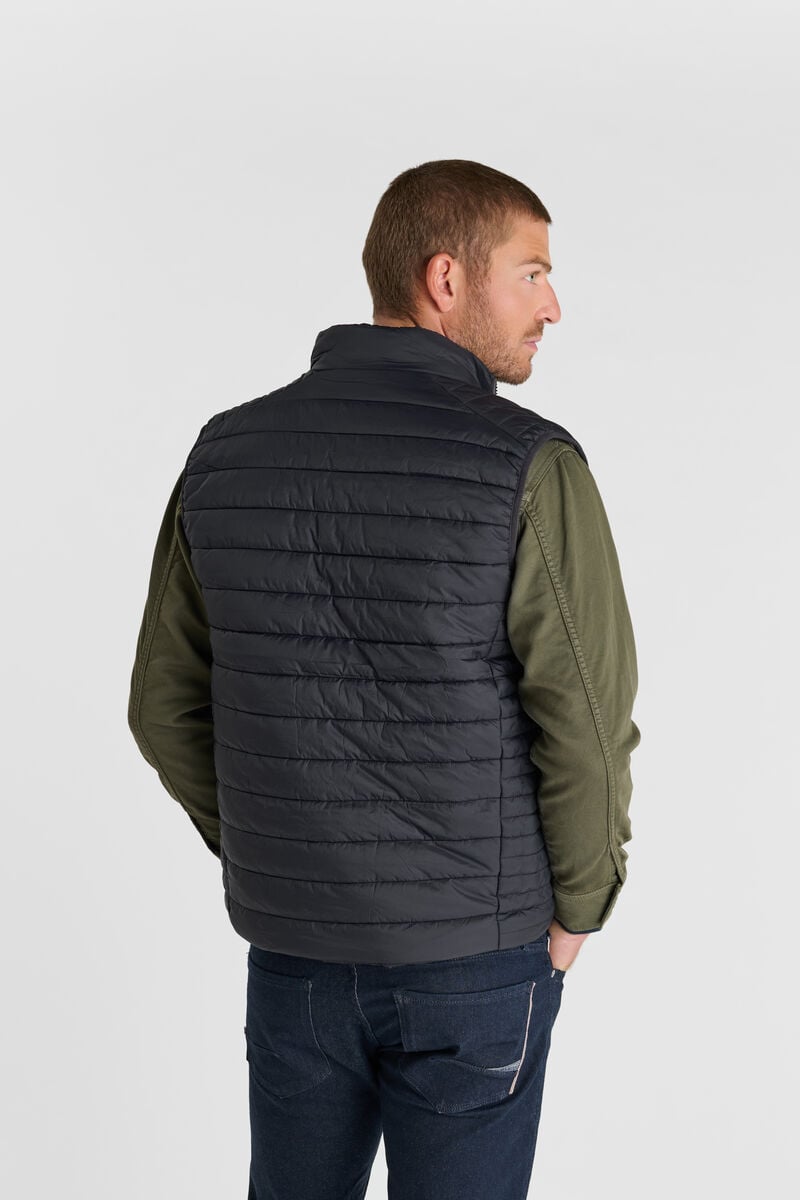Sleeveless zip-up puffer jacket with stand-up collar LE TEMPS DES CERISES Black
