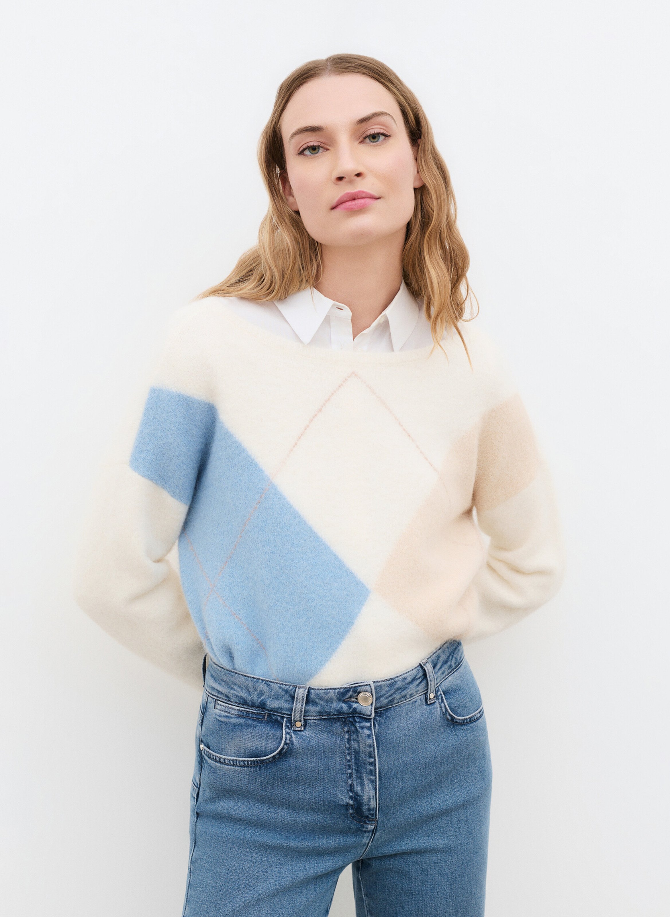Gerade geschnittener Wollmix-Pullover CAROLL
